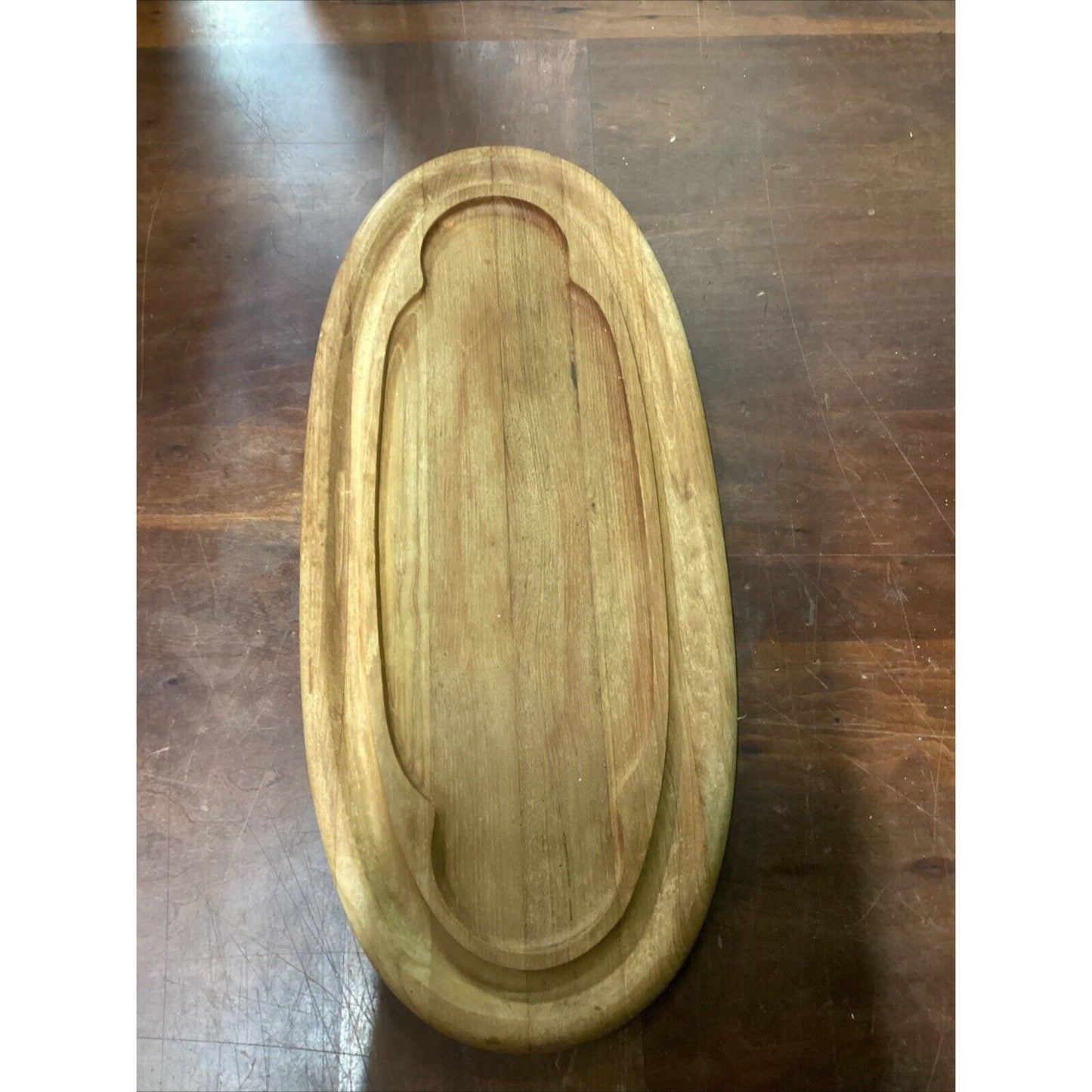 MCM Dansk Oval Teak Cutting Serving Tray - 22.5”