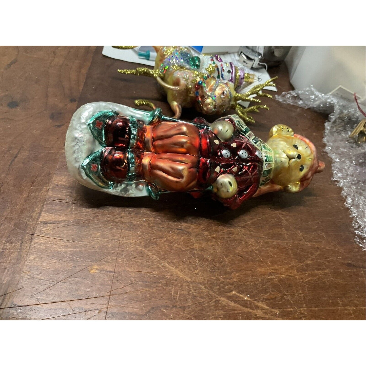 Radko Vanderbear Sleddin And Skiddadlin + Snowman Riding Vixen Reindeer / Damage