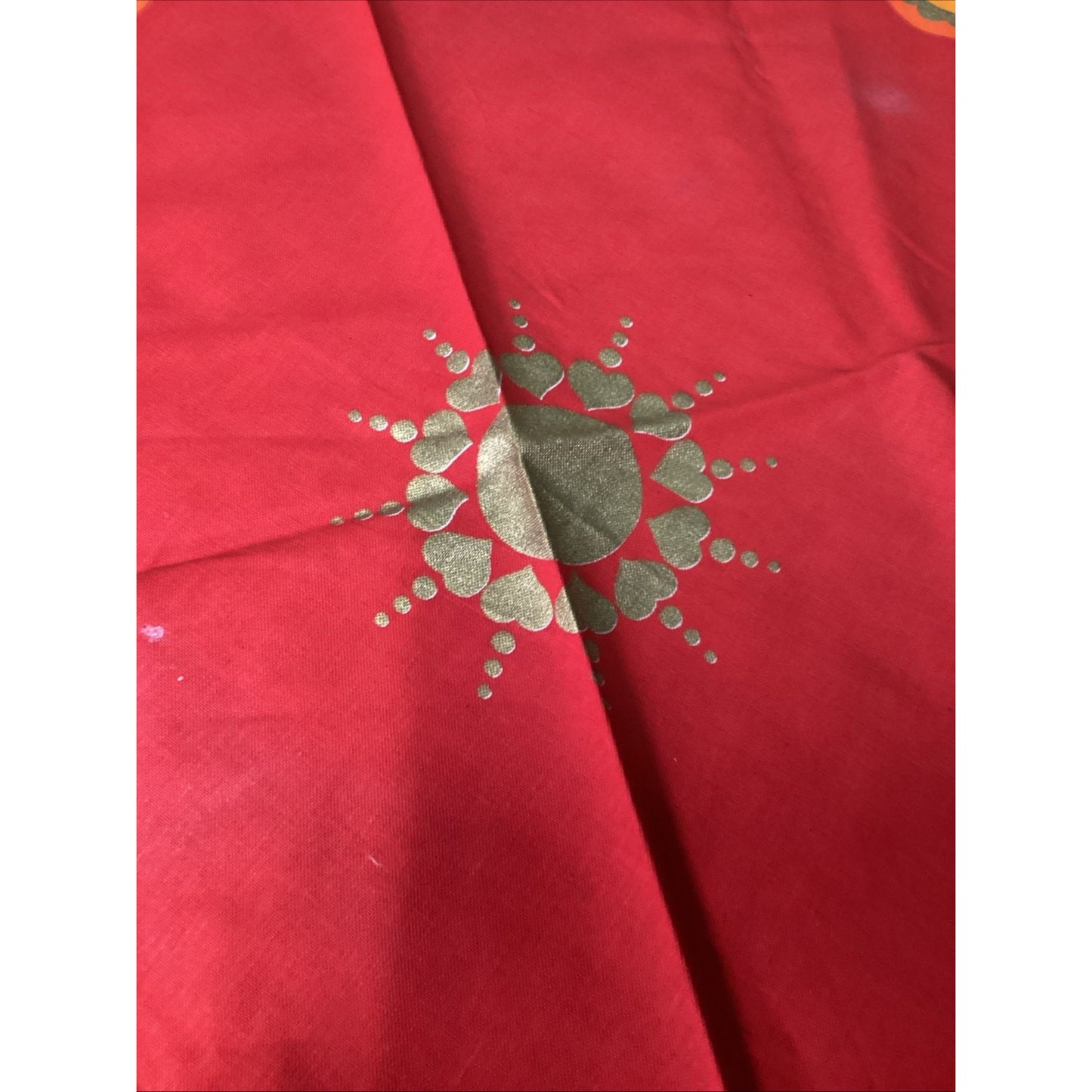Vintage Round Christmas Angels Tree Skirt Or Tablecloth - 60”