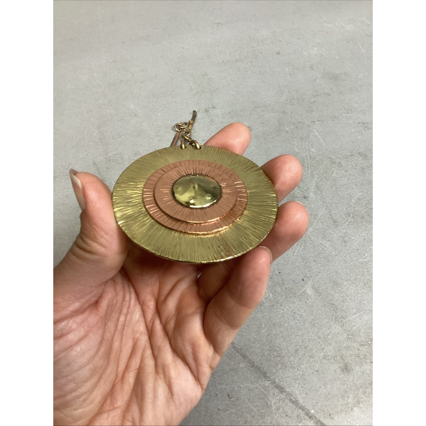 Vintage Chenet d'Haiti Winifred Mason Modernist Copper & Brass Necklace - Signed