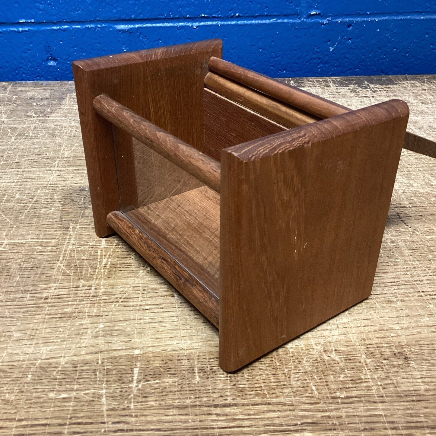 Dolphin Genuine Teakwood Wooden Recipe Box Or Candle Holder