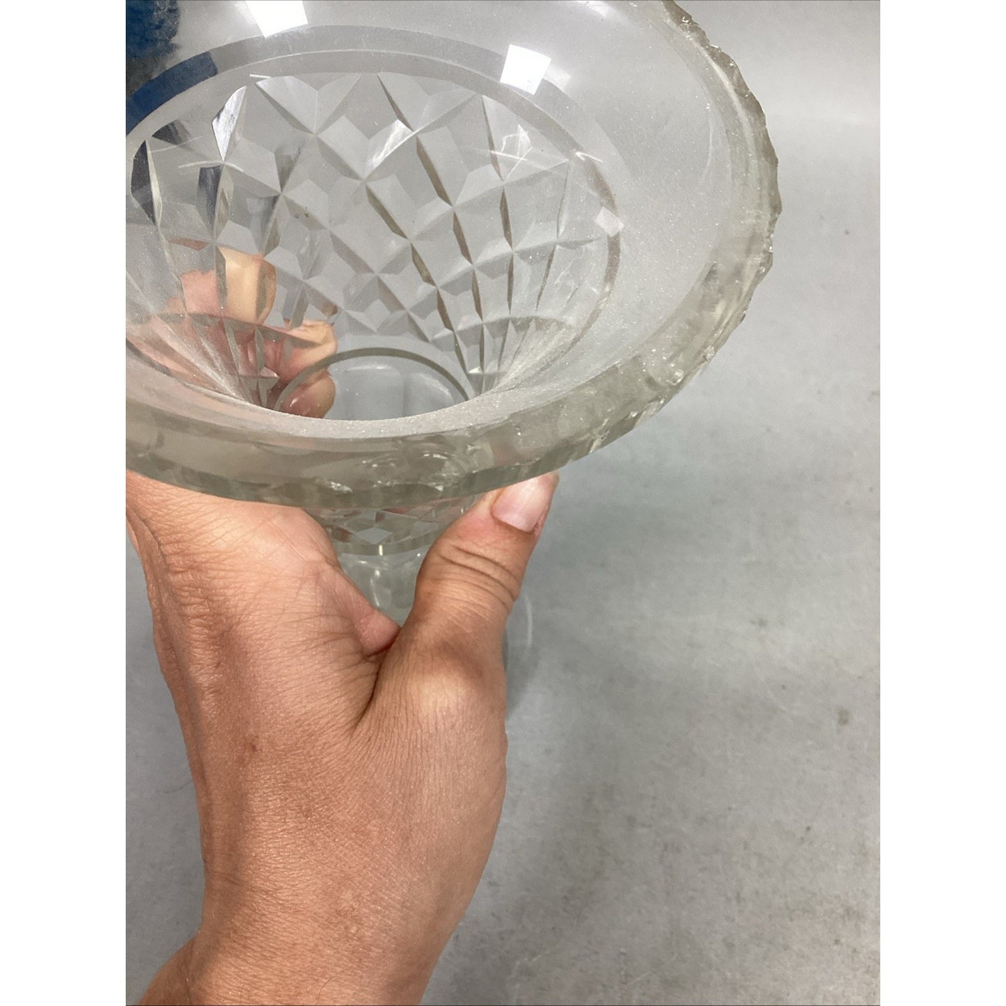 Vintage Unique Fluted Glass Vase - 8.25”H