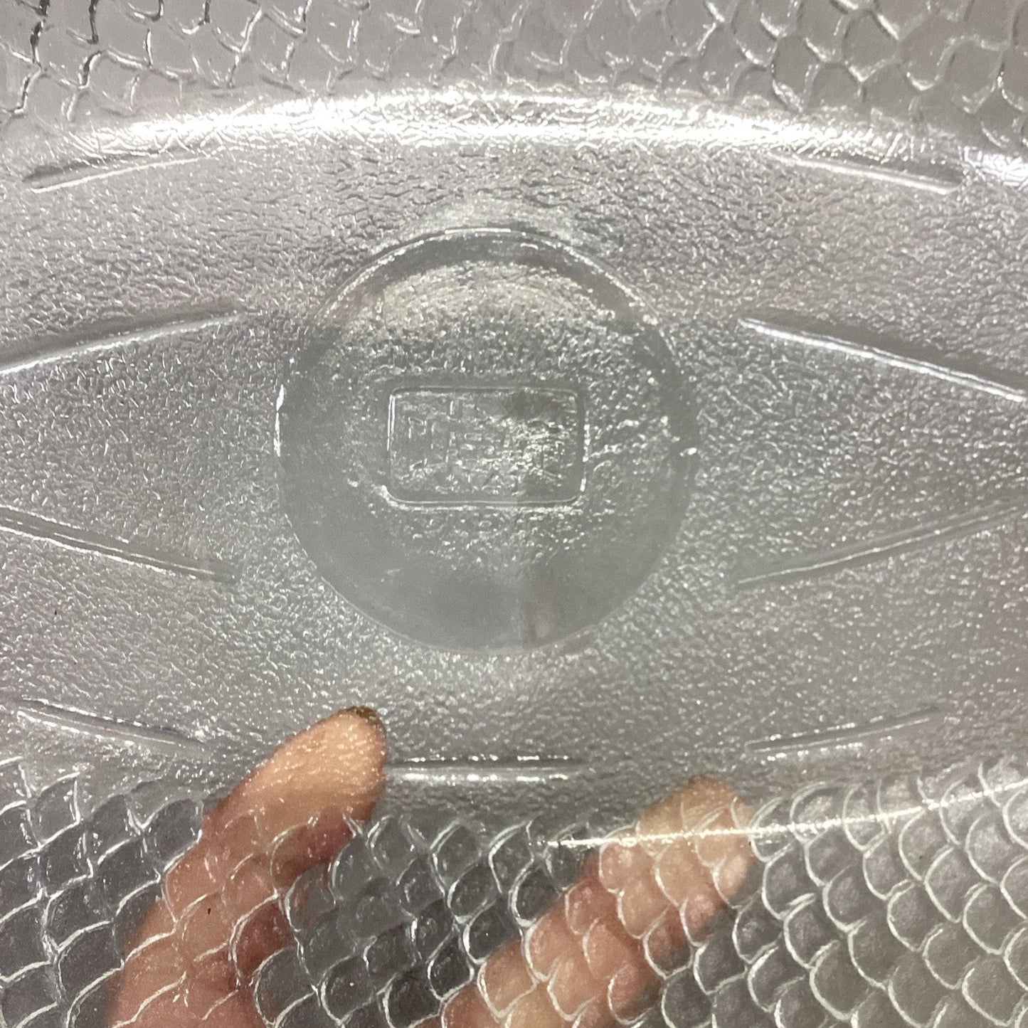 GLASSBAKE 18" Clear Glass Fish Shaped Baking Dish Platter Vintage # J141