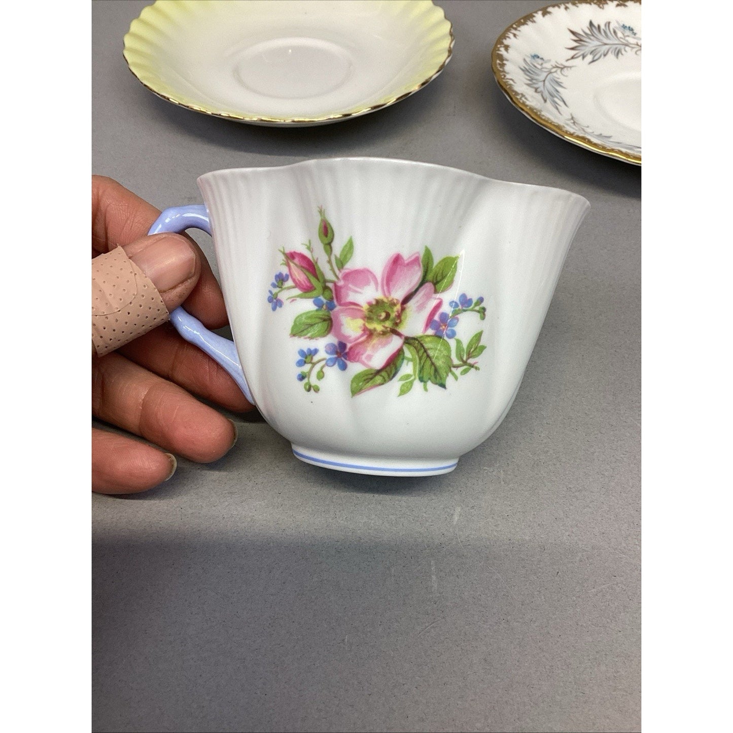 VTG Miscellaneous Lot Of 9 - Royal Albert/Royal York/Aynsley Cups/Saucers/Plates