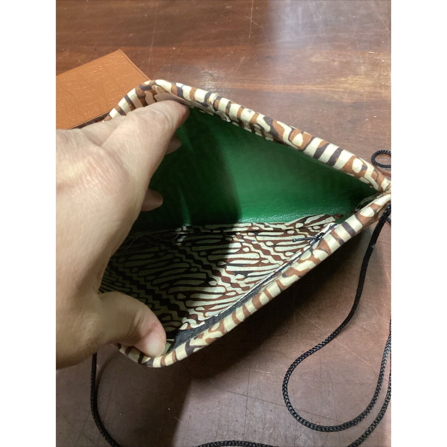Kabel Bydgoszcz Brown Leather Wallet & Shirl Miller Purse Handmade In Indonesia