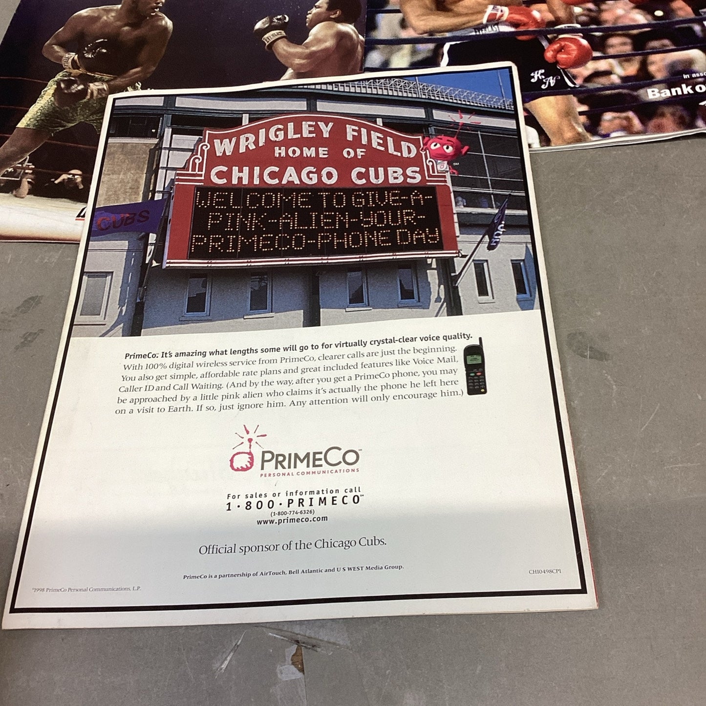 Lot Of 6 Sports Catalogs/Magazines - Bulls, Cubs, Boxing, Hockey, Football