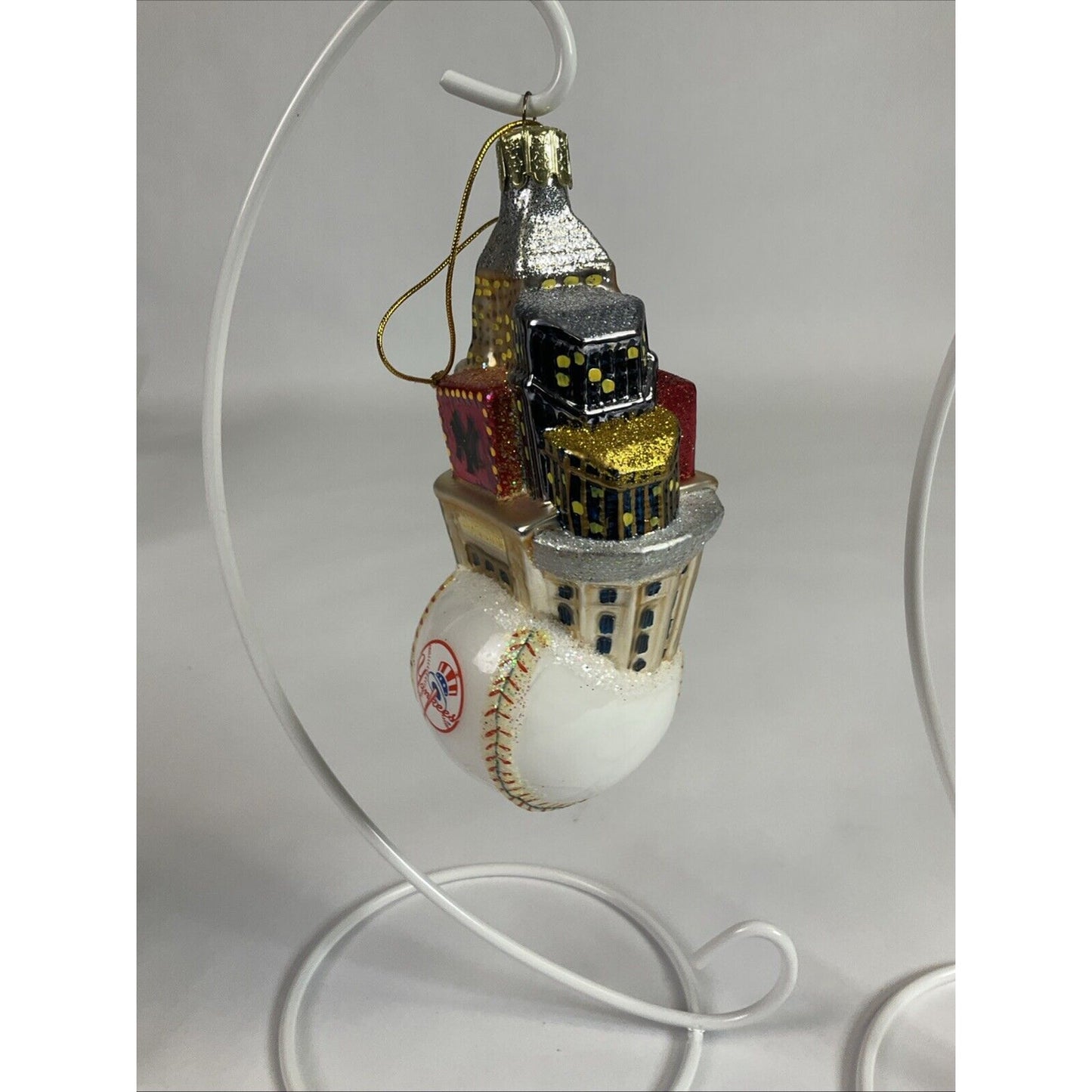 New York Yankees Stadium + Miami University Banner Chrismas Ornaments