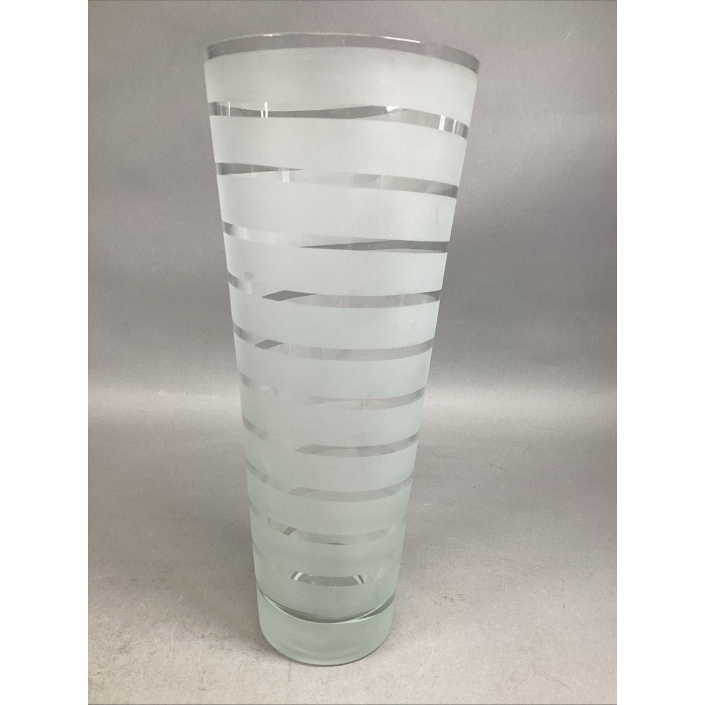 Large Glass Striped Vase - 13 1/4”H