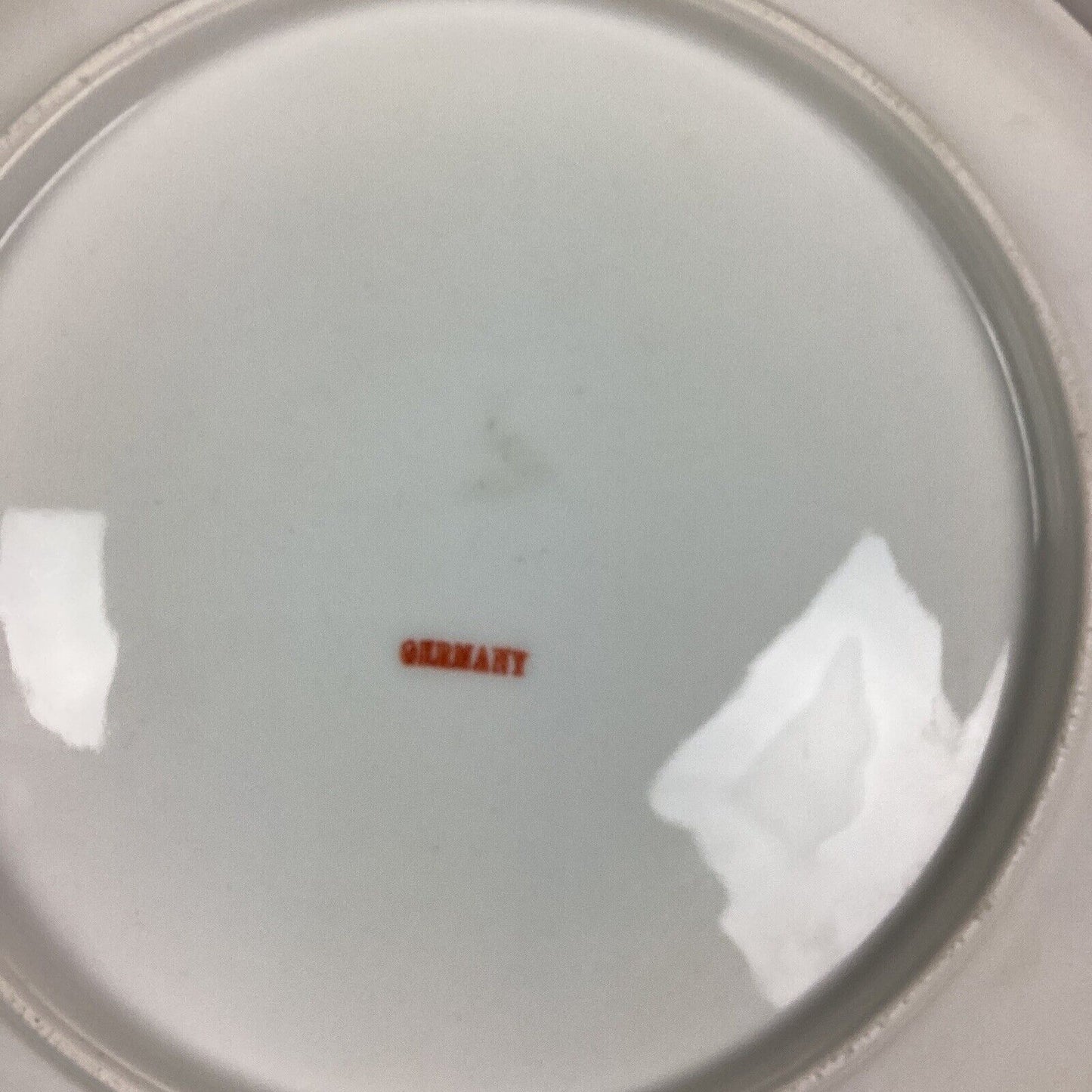 Antique German Roses Cookie Cake Dessert Serving Dish With Gold Trim & Handles