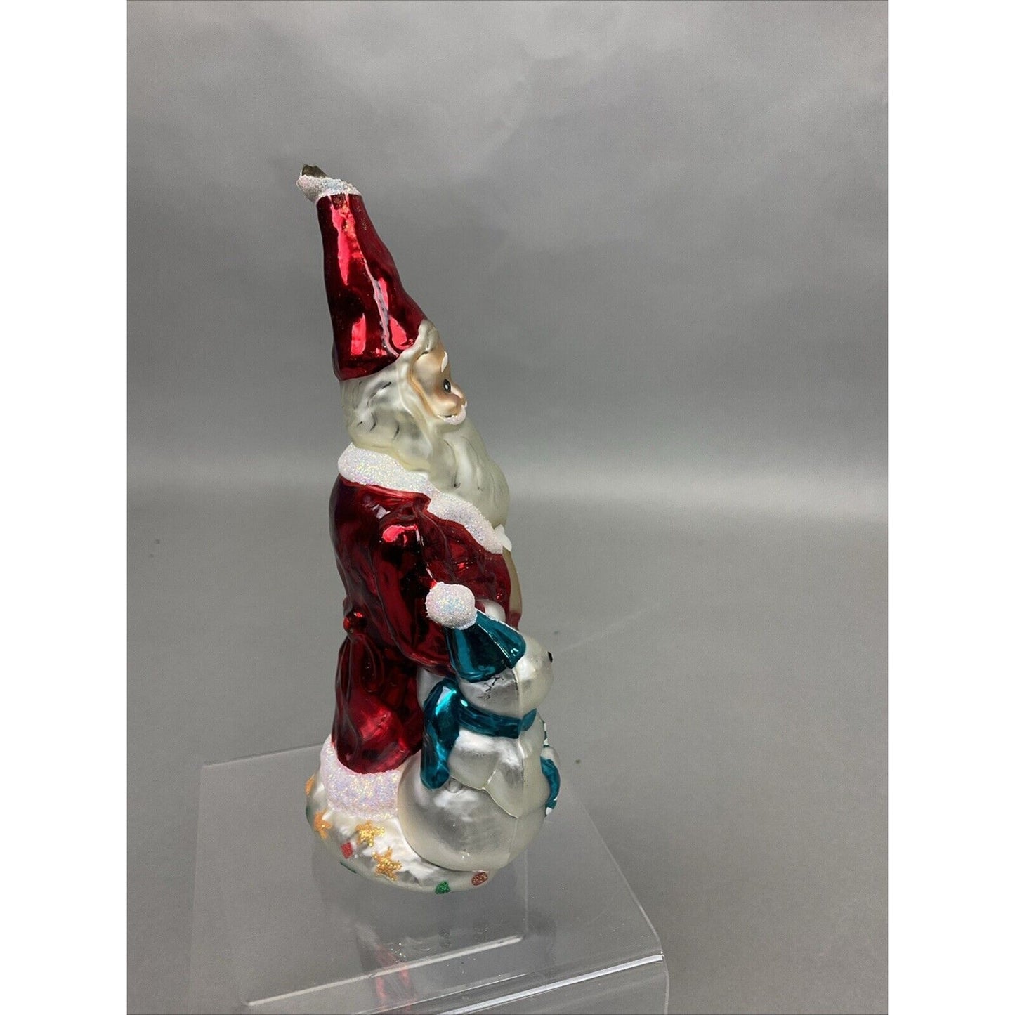 Radko Saks 5th Ave Santa Millenium + Santa List Christmas Ornaments / Damaged