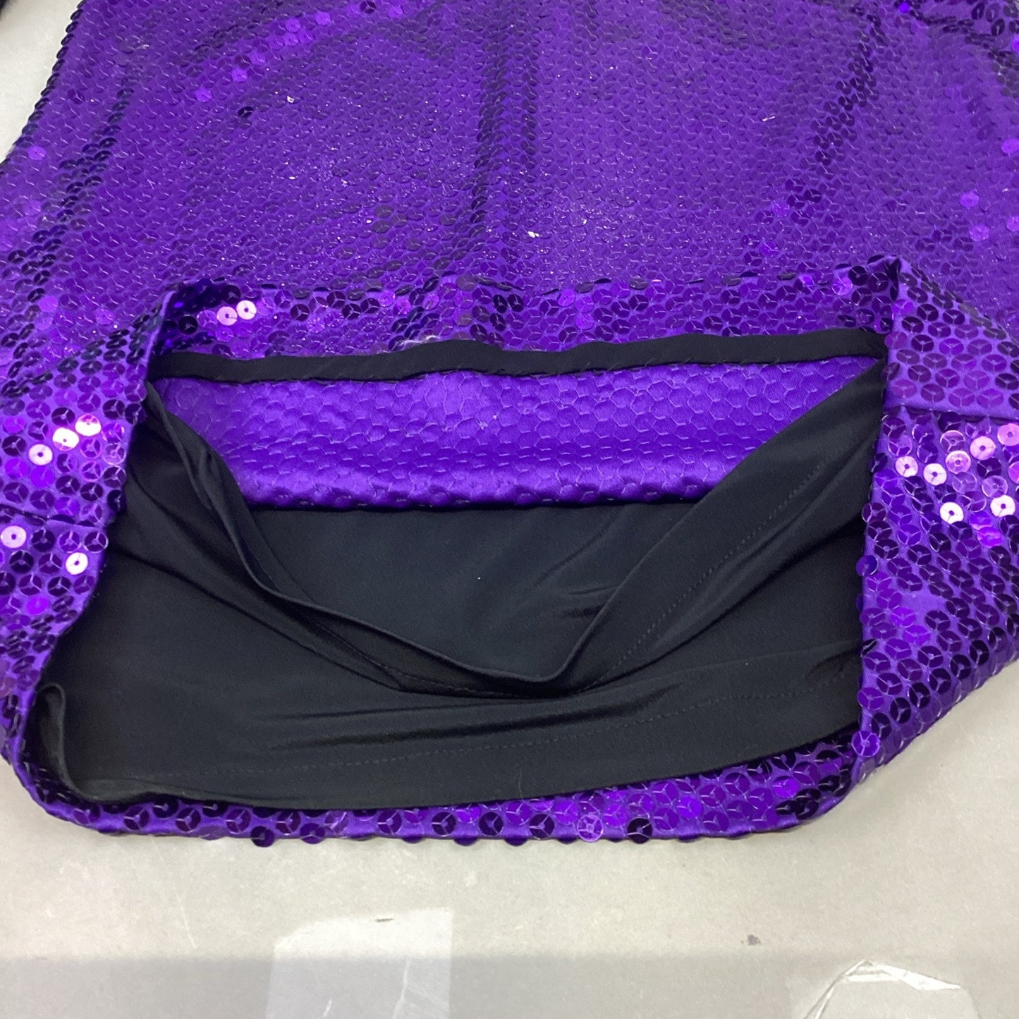 Jeanette Purple Sequin Women’s Pull On Skirt - Size Large