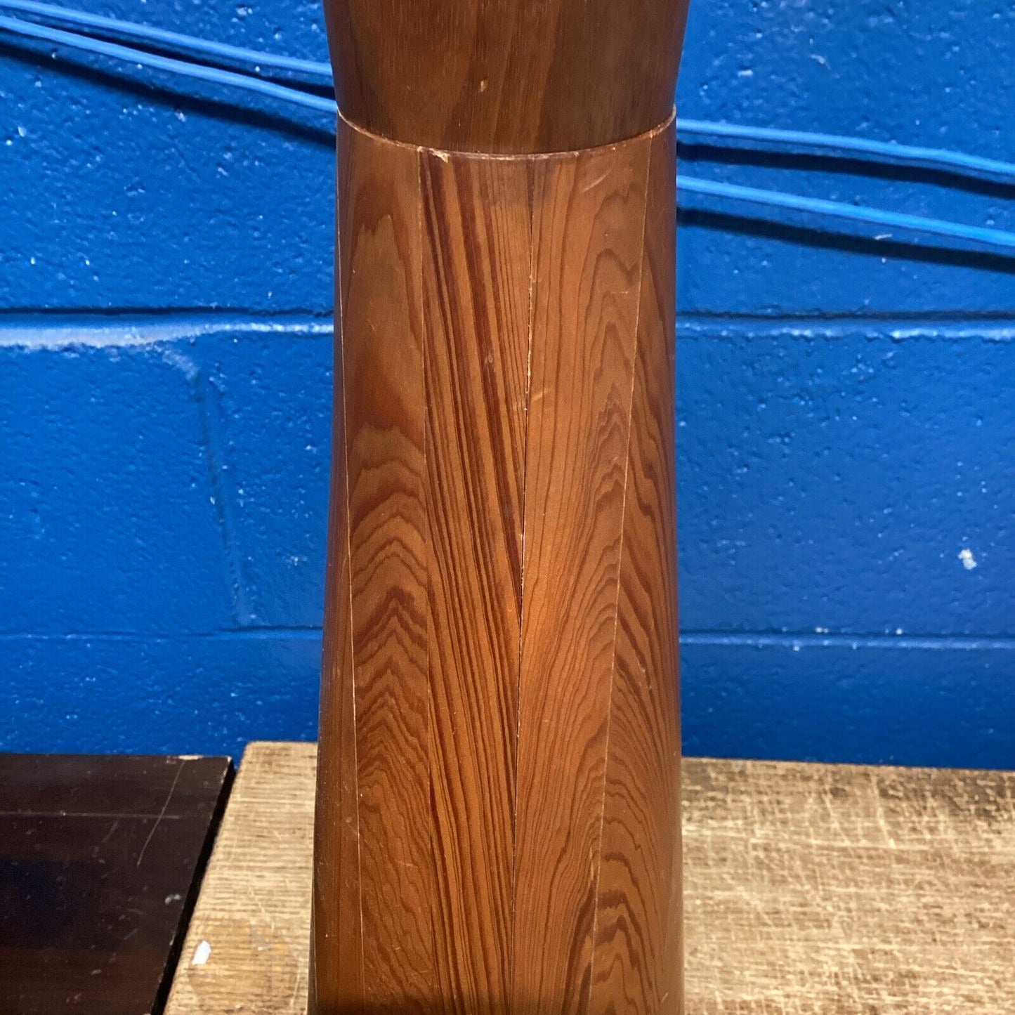 Large Vintage Wooden Lamp - 37” Tall - No Lampshade - Tested & Works