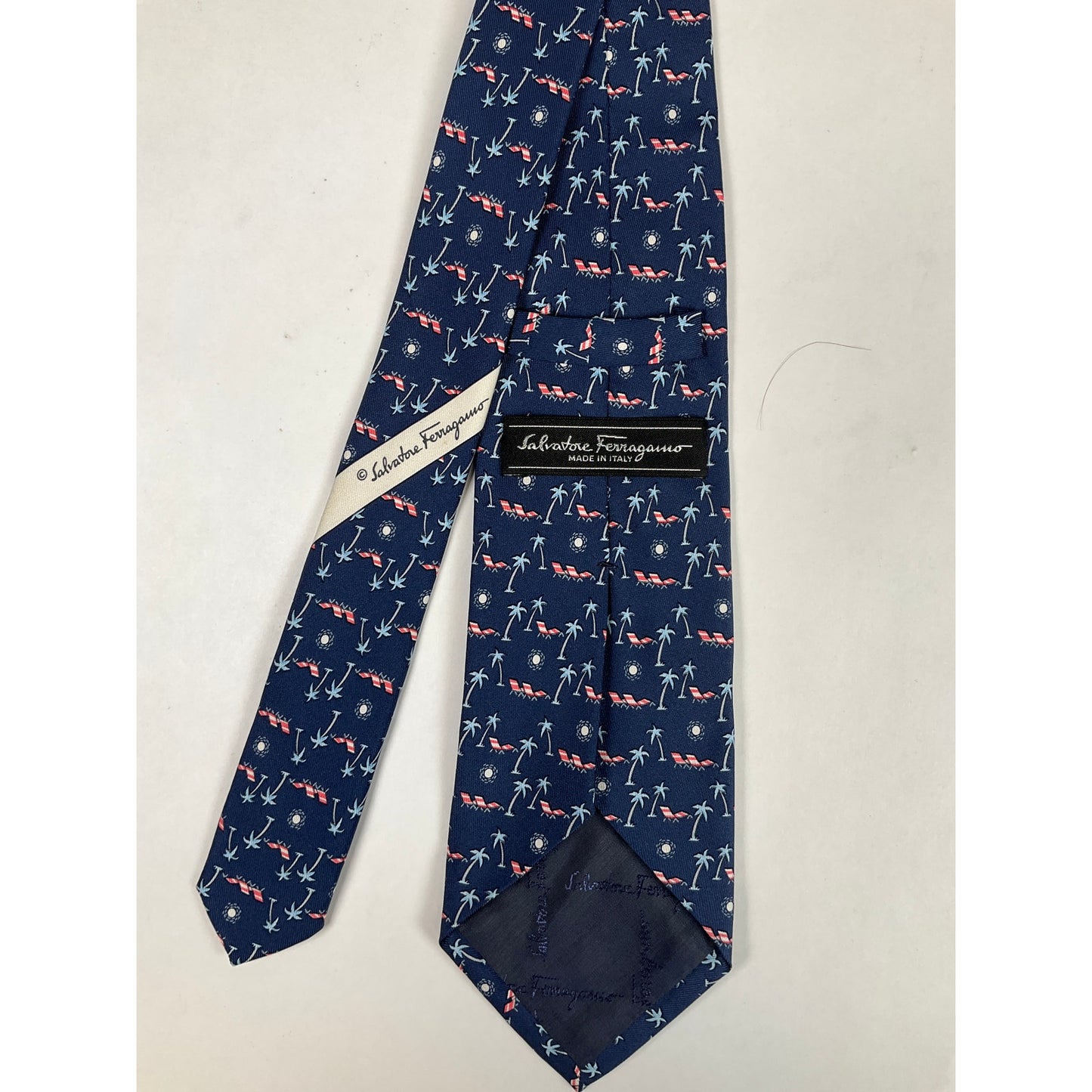 Mens Salvatore Ferragamo Beach Chairs Tie | No Box