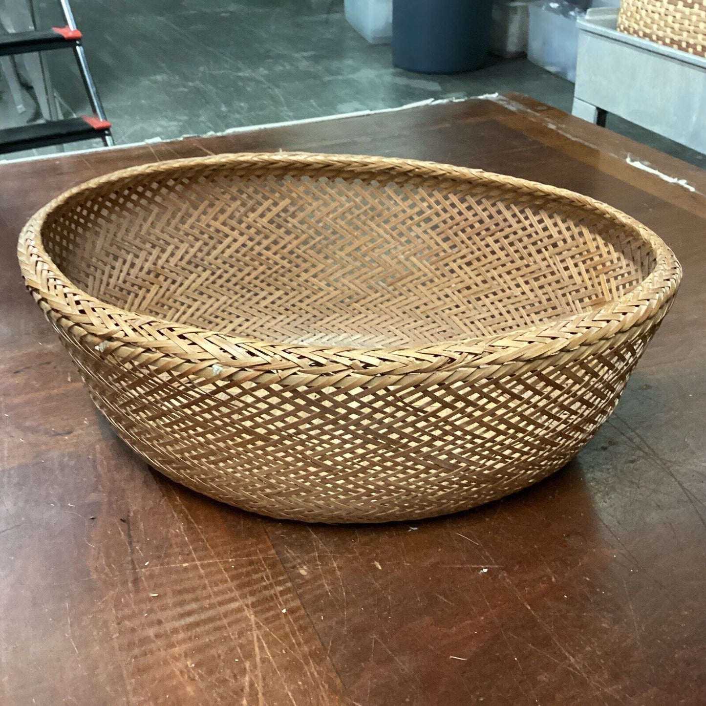 Lot Of 5 Woven, Wicker, Rattan, Wooden Baskets
