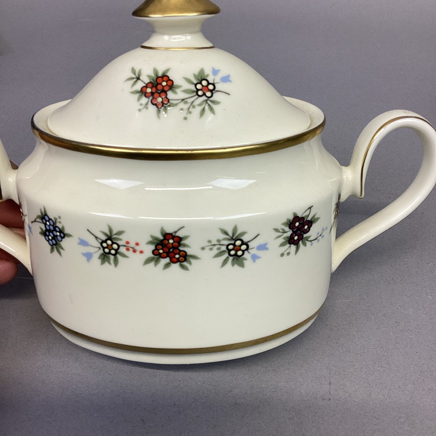 Minton Mirabeau Bone China Sugar Bowl & Creamer Set - Made In England