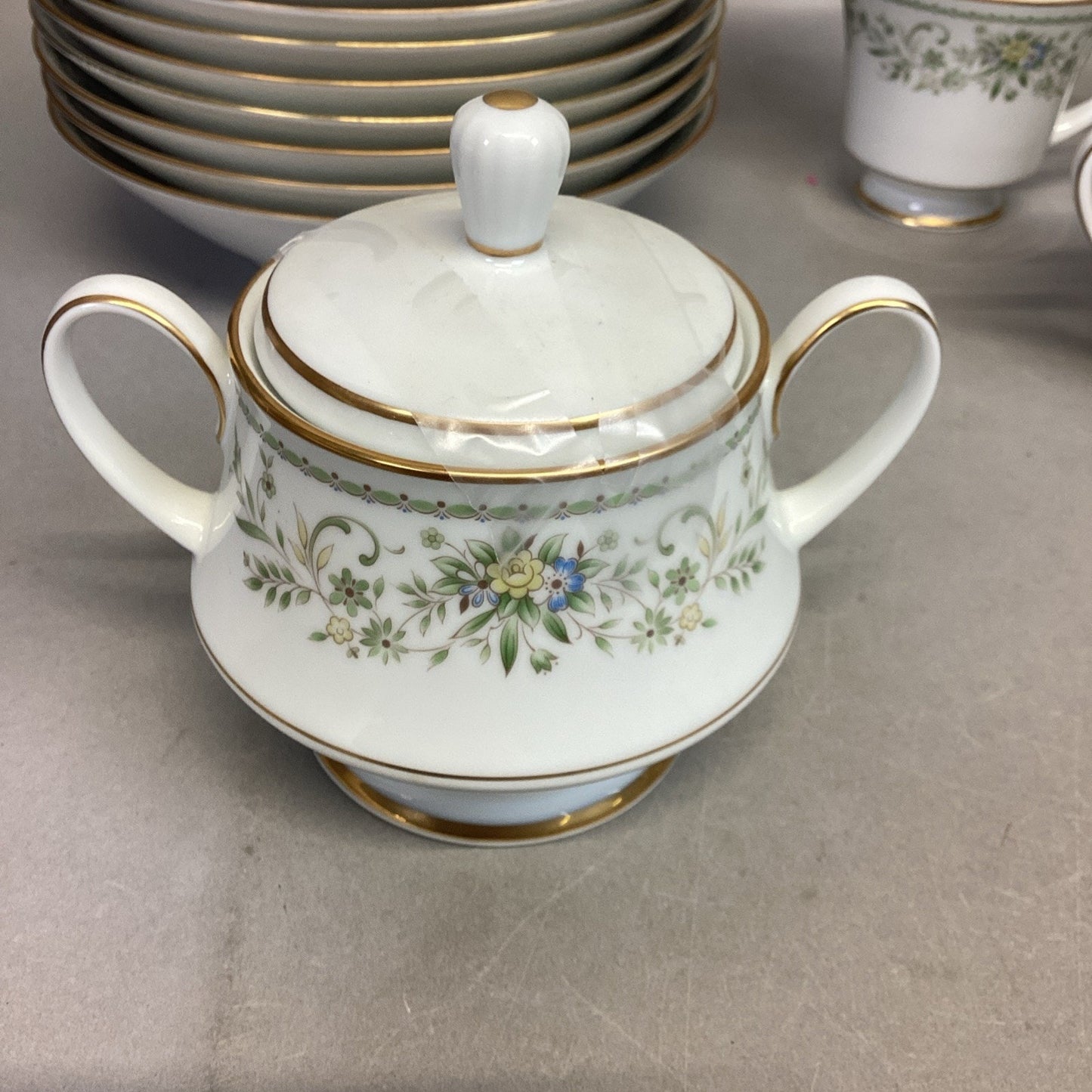 Set Of 58 Noritake Green Hill Fine China Set #2897 - Plates, Bowls, Cup/Saucers