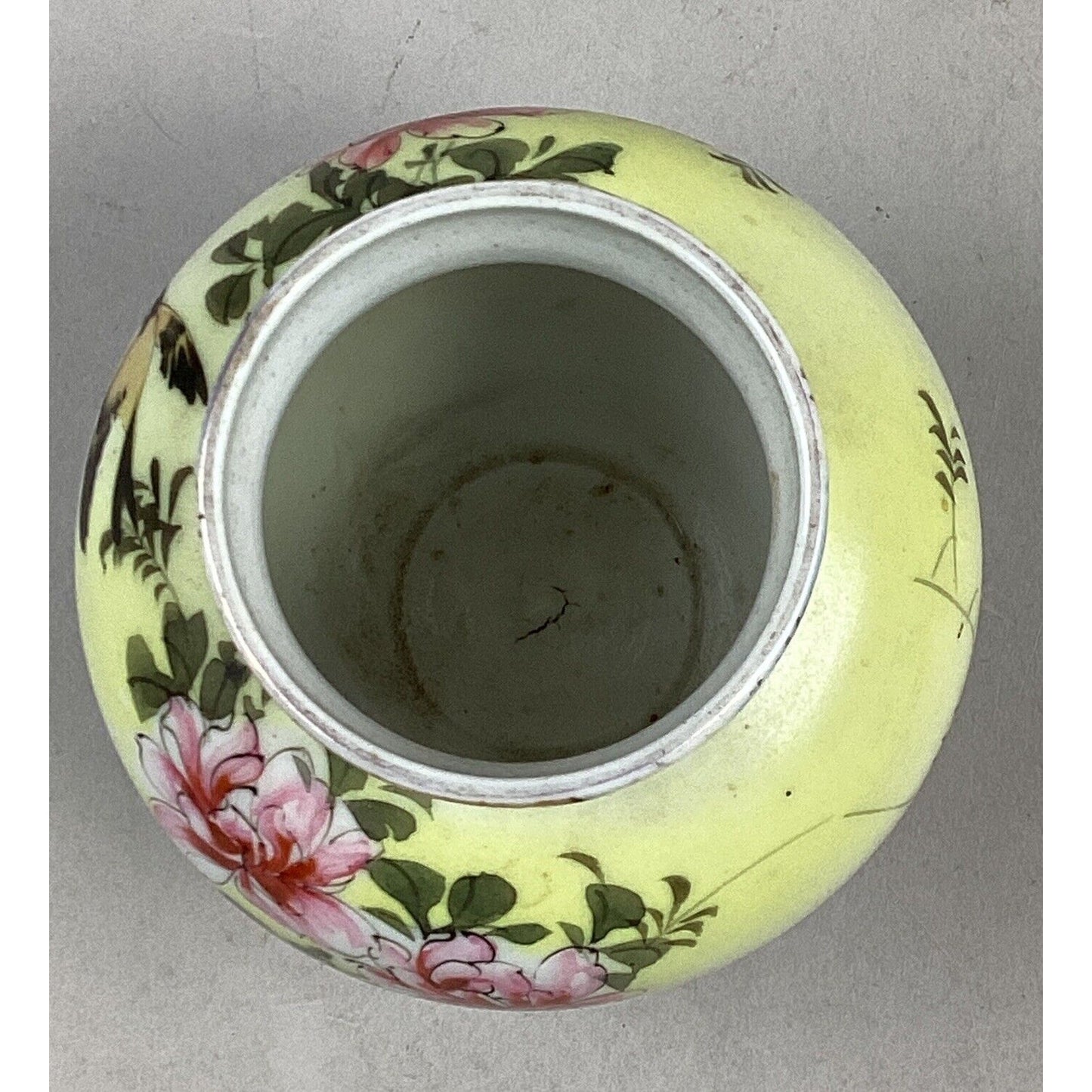 Vintage Hand Painted Floral Japanese Porcelain Vase - 4.25”