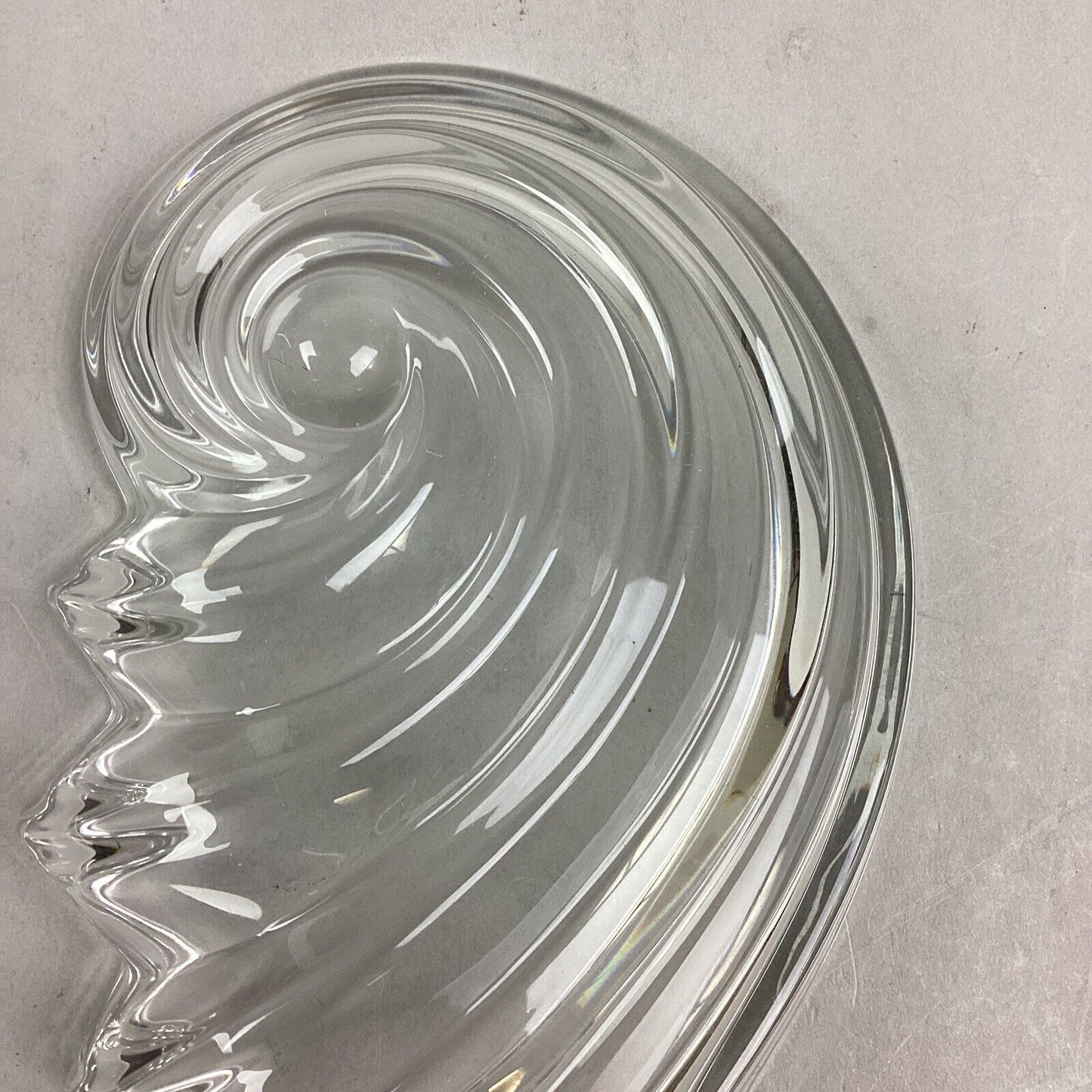 Set Of 2 Mikasa Crystal Shell Candy Dish Trinket Dish - 7.5”