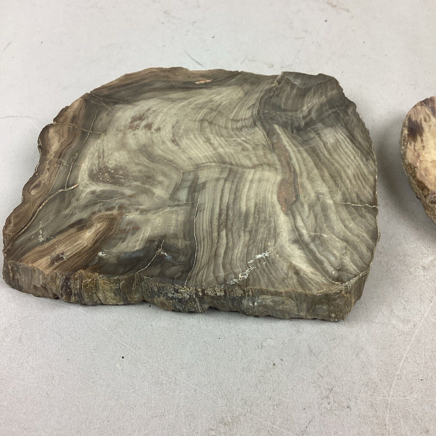 Set of 2 Handmade Marble Rock Shaped Trivets, Hot Plates Or Coasters