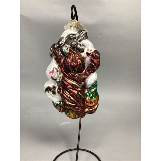 Larry Fraga Glitter Series Hollow Spirits Glass Ornament - W/ Tags - Poland