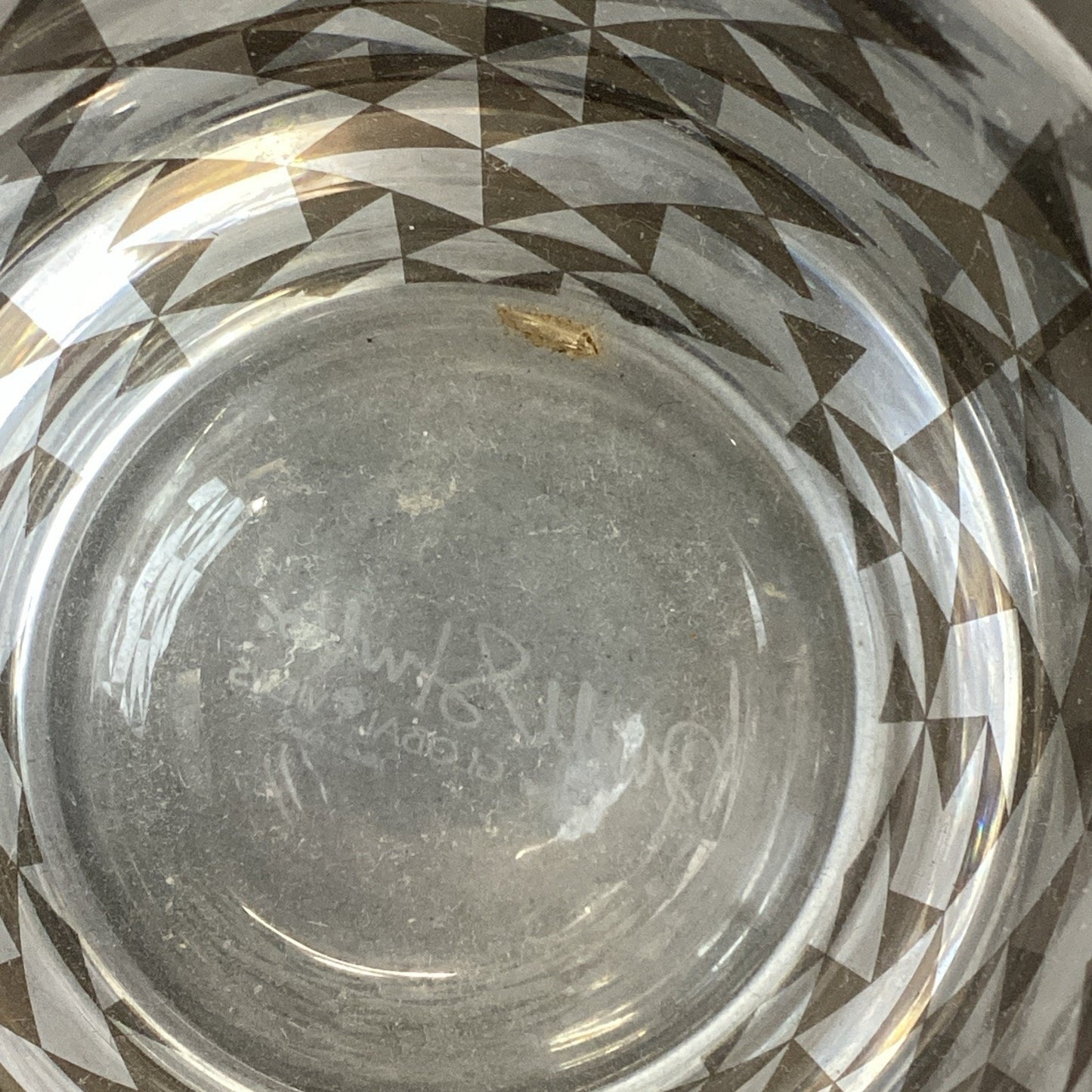 Dwell Studio Signed Glass Tumbler Or Vase - 6”H - Made In Poland