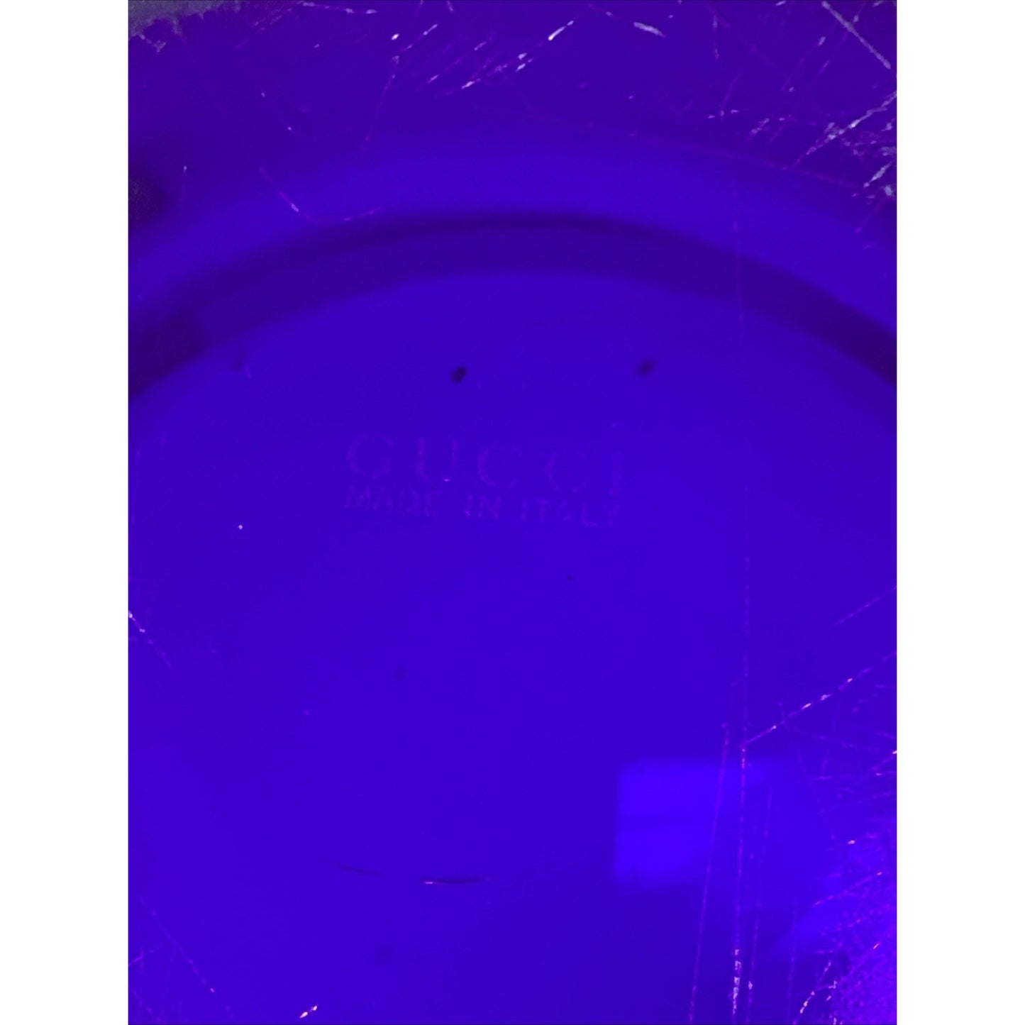 Rare Vintage GUCCI Bowl Cobalt Blue Crystal Art Glass - 3.25x7”D