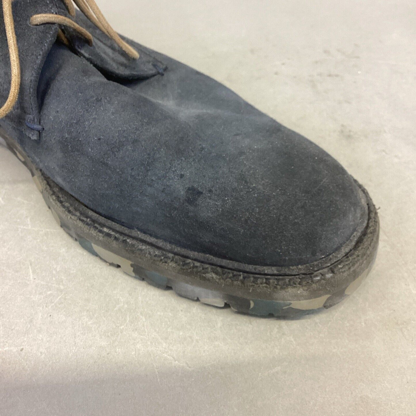 Sergio Rossie Blue Suede Oxford Shoes With Blue Camo Bottoms #4620 - 9