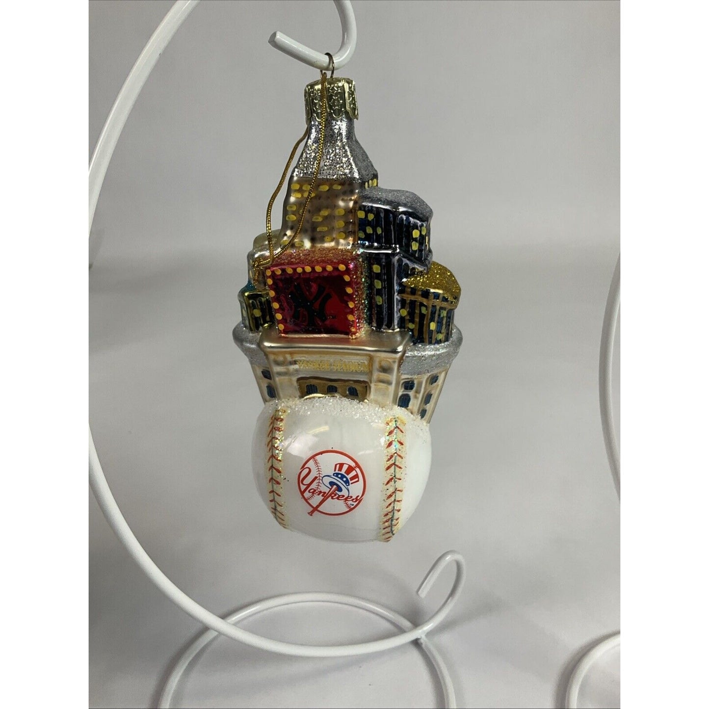 New York Yankees Stadium + Miami University Banner Chrismas Ornaments