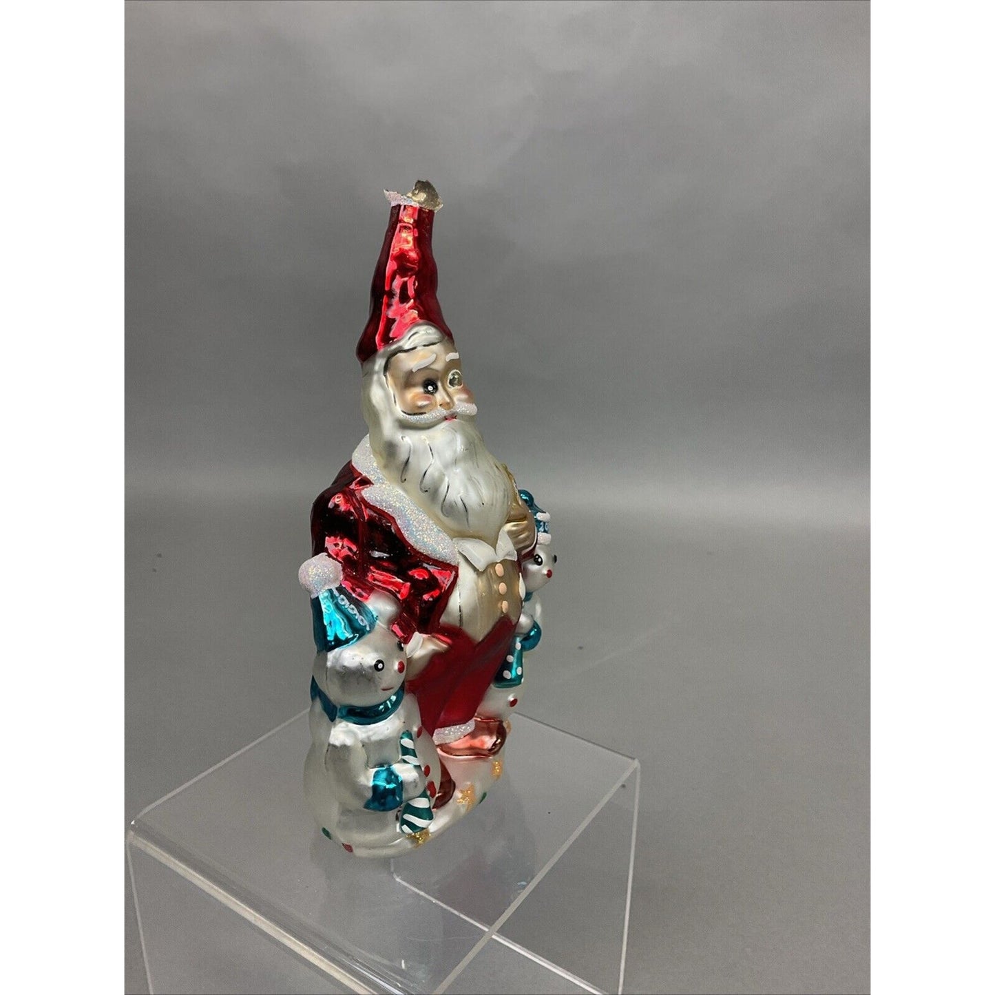Radko Saks 5th Ave Santa Millenium + Santa List Christmas Ornaments / Damaged