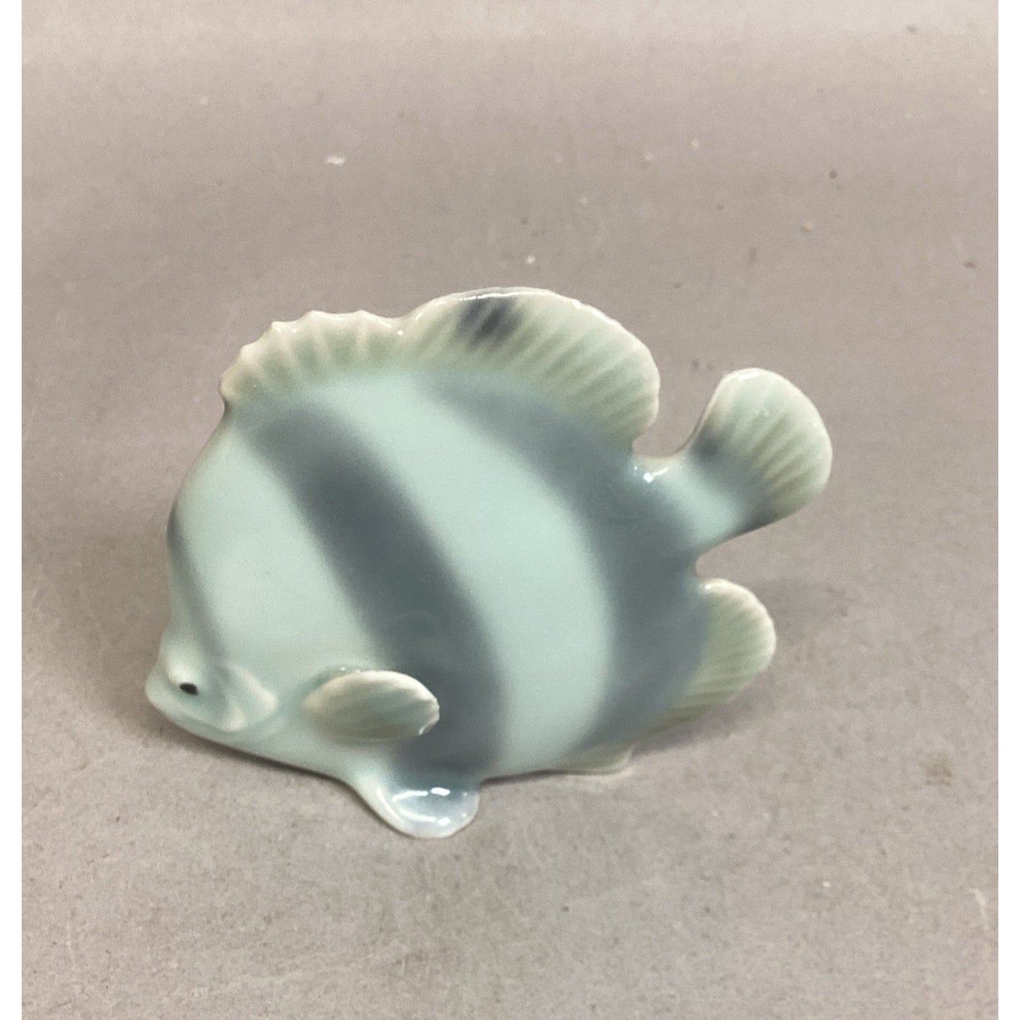 Vintage Porcelain Blue Fish Figurine - 4.25x1.5x3.25”