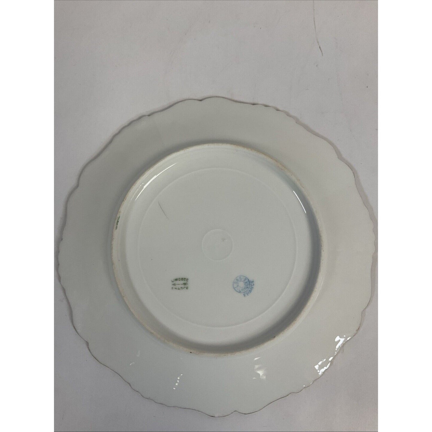 Antique AK CD Limoges France Embossed Porcelain 2 Plates Gold Trims