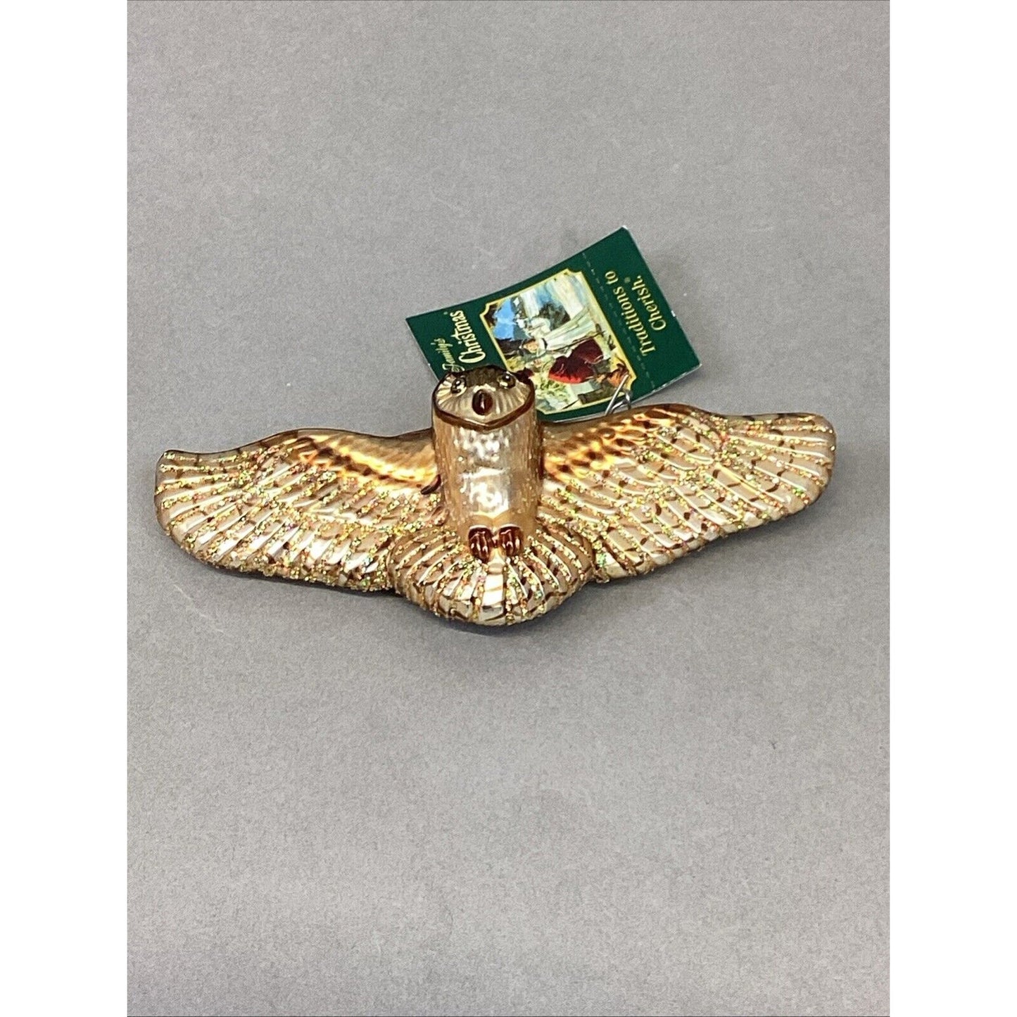 Radko Fantail And Old World Christmas Flying Owl - Damaged - With Tags