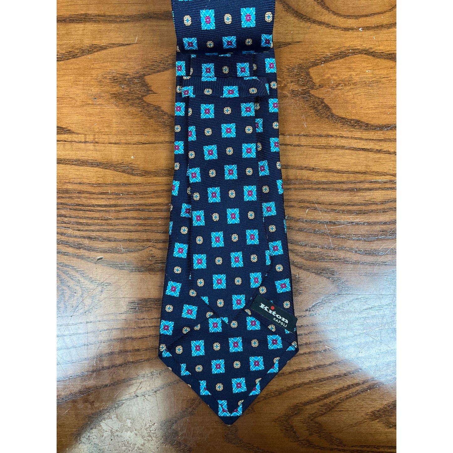 Kiton Mens Blue Necktie