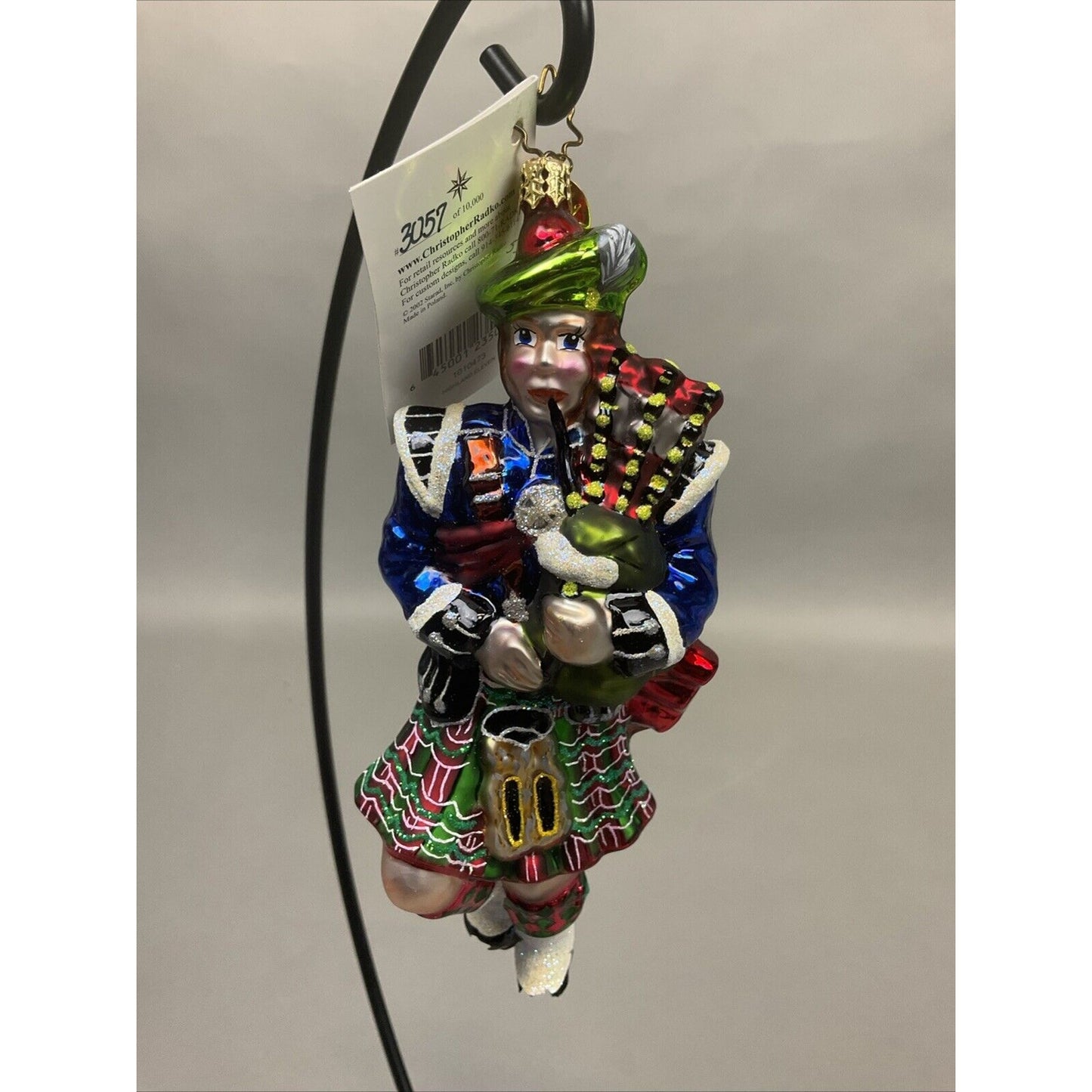 Radko “Highland Eleven” + “Winter Dream Santa” Christmas Ornaments / Damaged