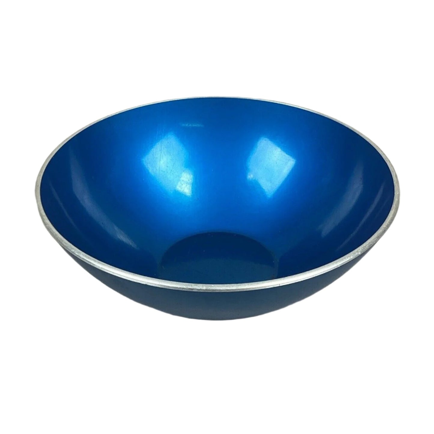 Emalox Sky Blue Turquoise Enameled Aluminum Bowl - 5 3/4”Db- Made in Norway