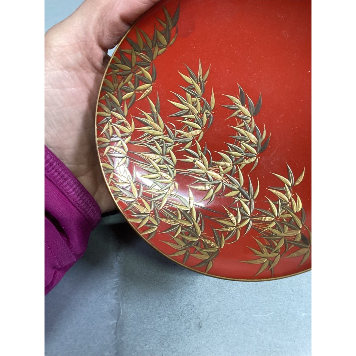 Set Of 5 Japanese Hand Painted Floral Sake Cups Bowls