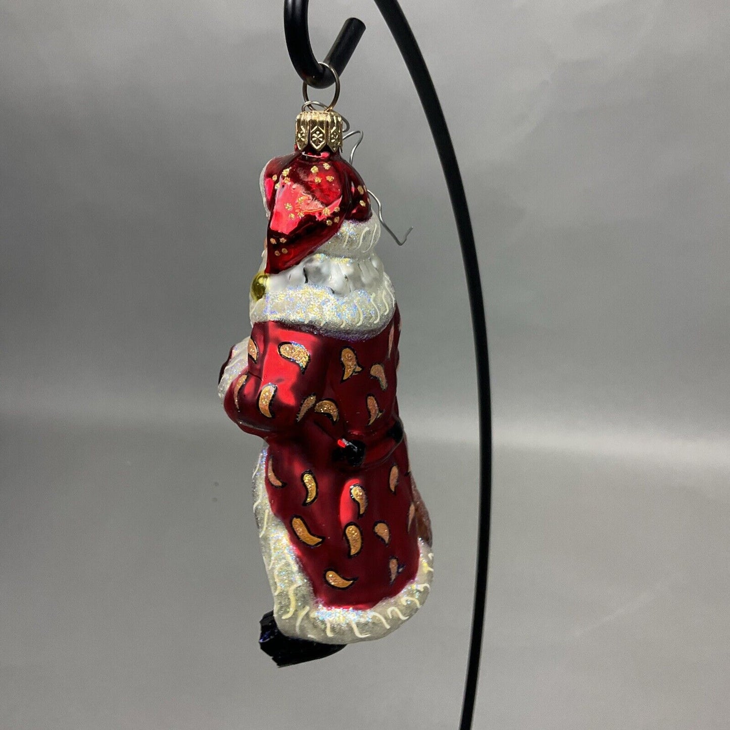 Radko Santa w/ Gold Bag of Toys + Starbucks Exclusive Santa Java Glass / Damaged