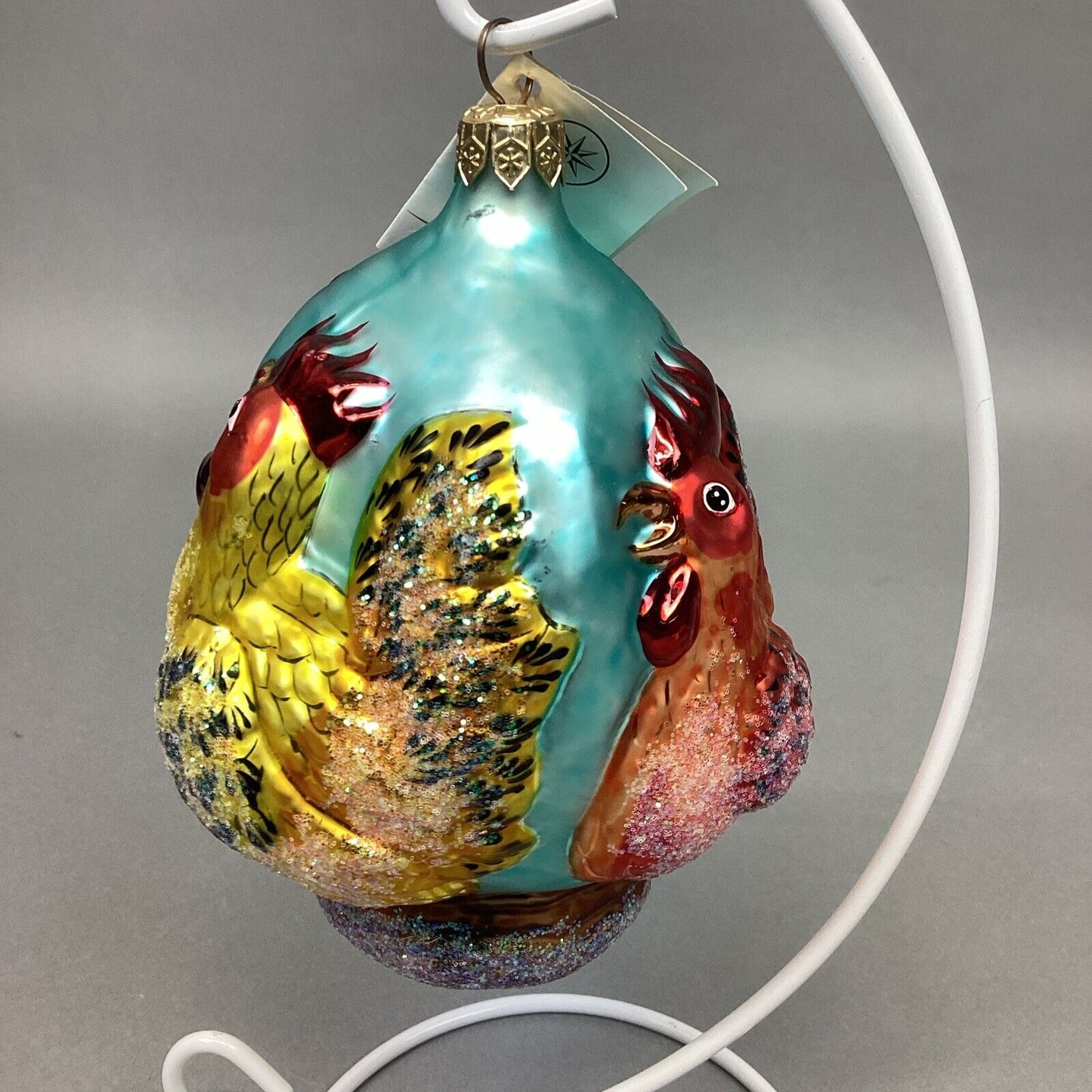 Christopher Radko Three French Hens 12 Days Of Christmas Glass Ornament W/ Tag
