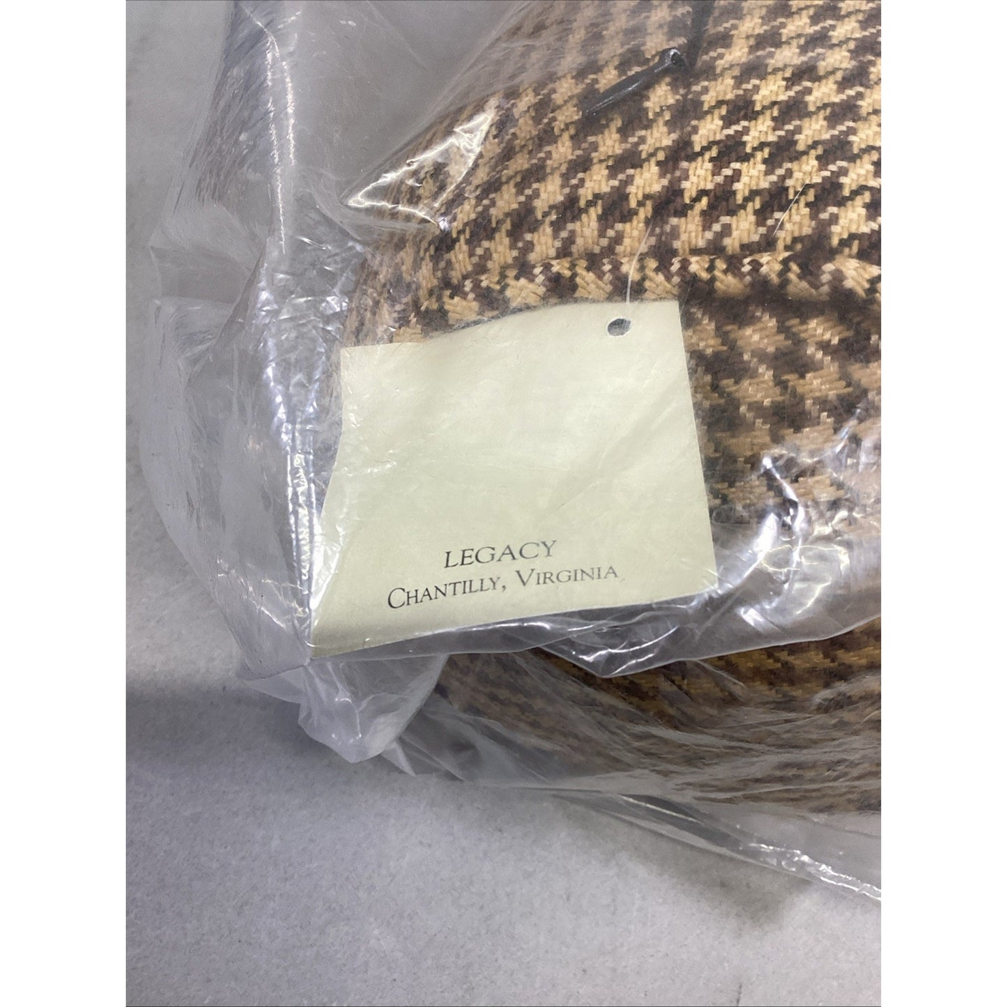 Legacy Paddock Spa Neck Roll Pillow - Houndstooth In Carlie Chocolate - New