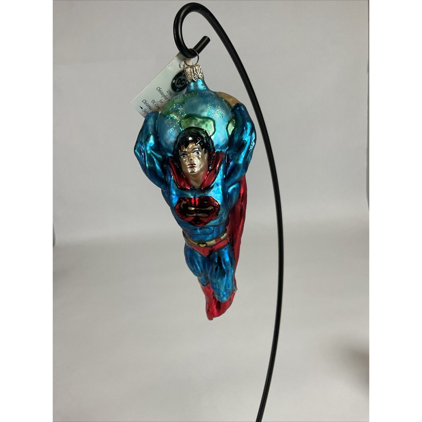 DC Warner Bros Store Christopher Radko Superman 1996 Glass Limited Ornament