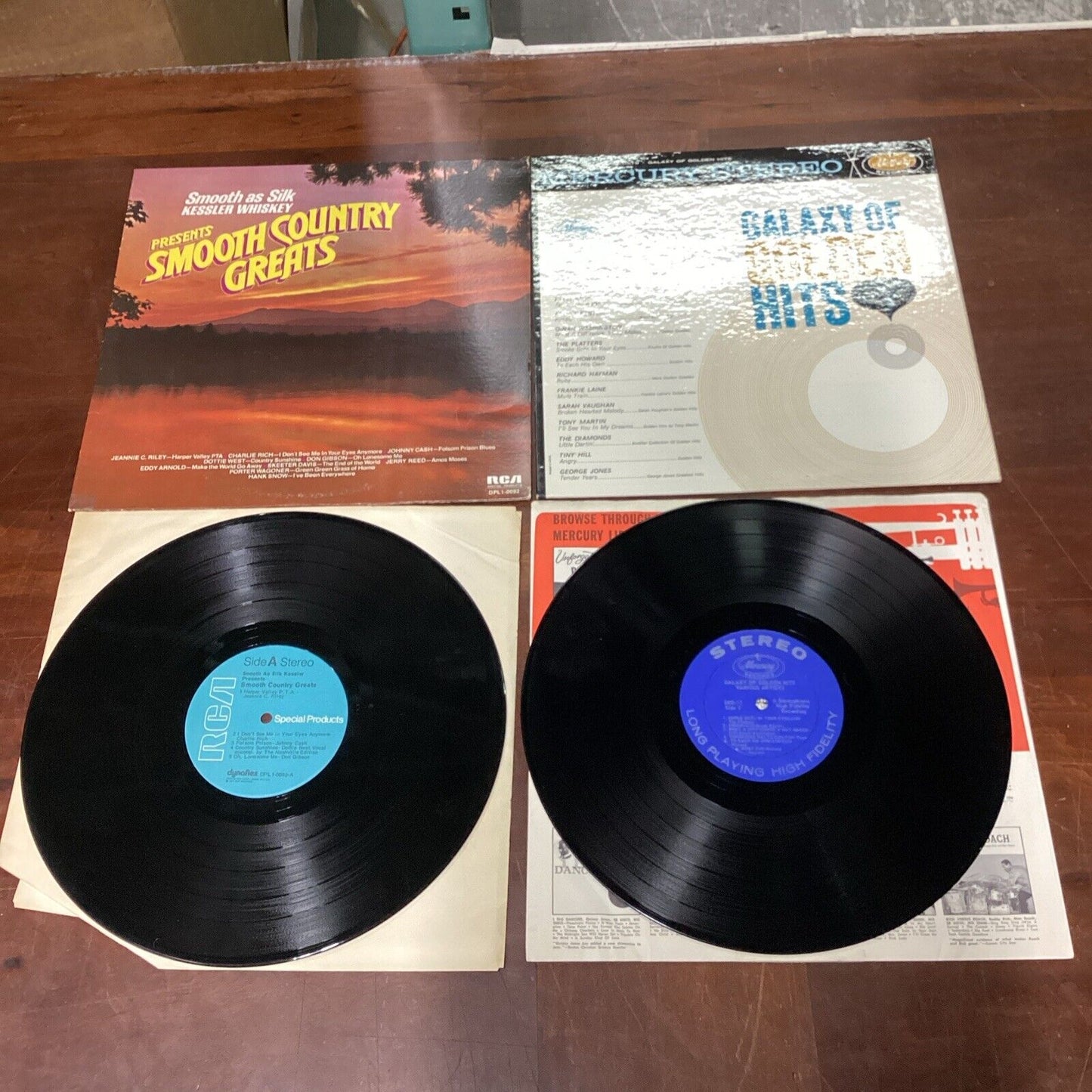 Smooth Country Greats & Galaxy Of Golden Hits LP Record