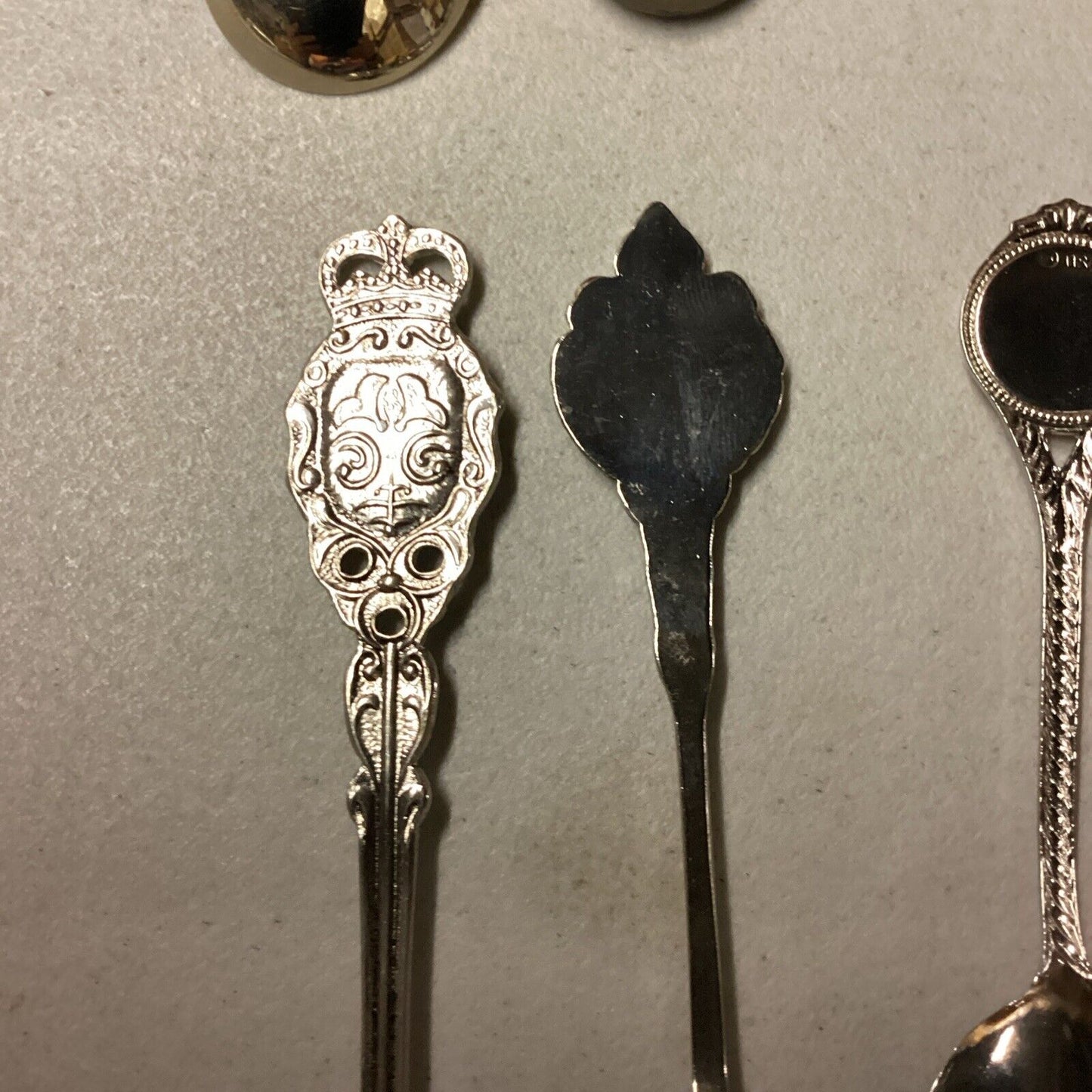 Queen Mary Lot Of 8 Souvenir Ship Spoons