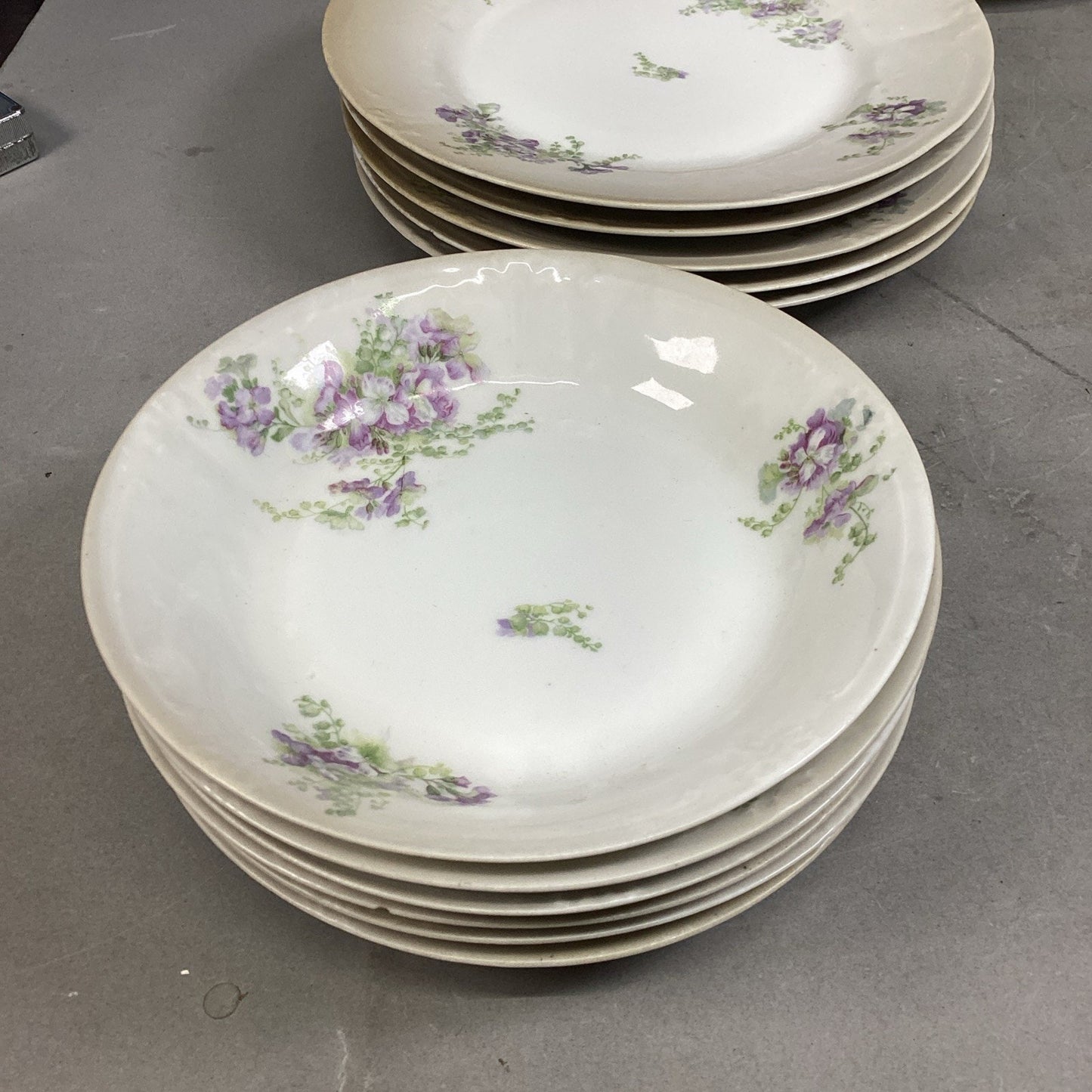Set Of 26 - LS & S Limoges France Floral Plate/Bowl Set