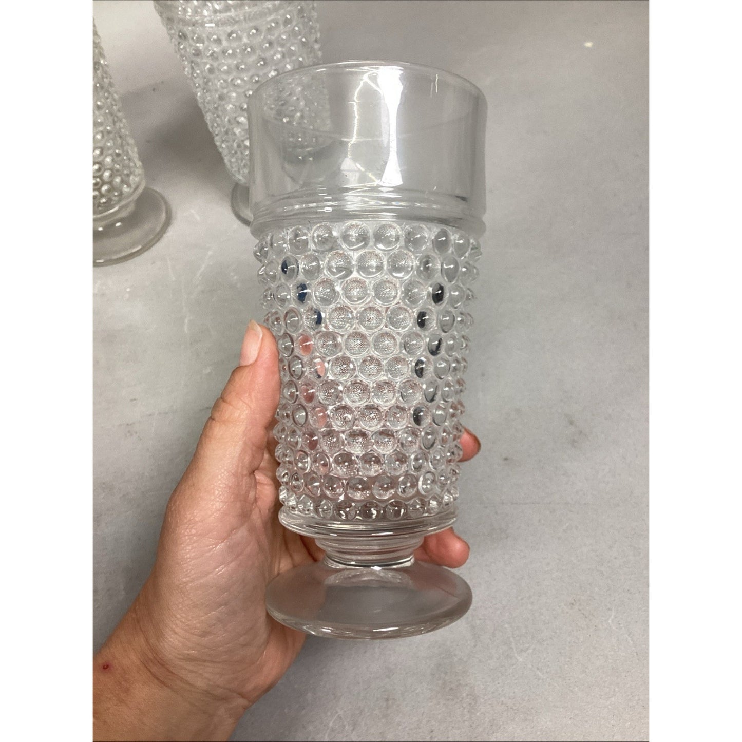 Set Of 7 Anchor Hocking Iced Tea Glass Tumblers - 6.5”H
