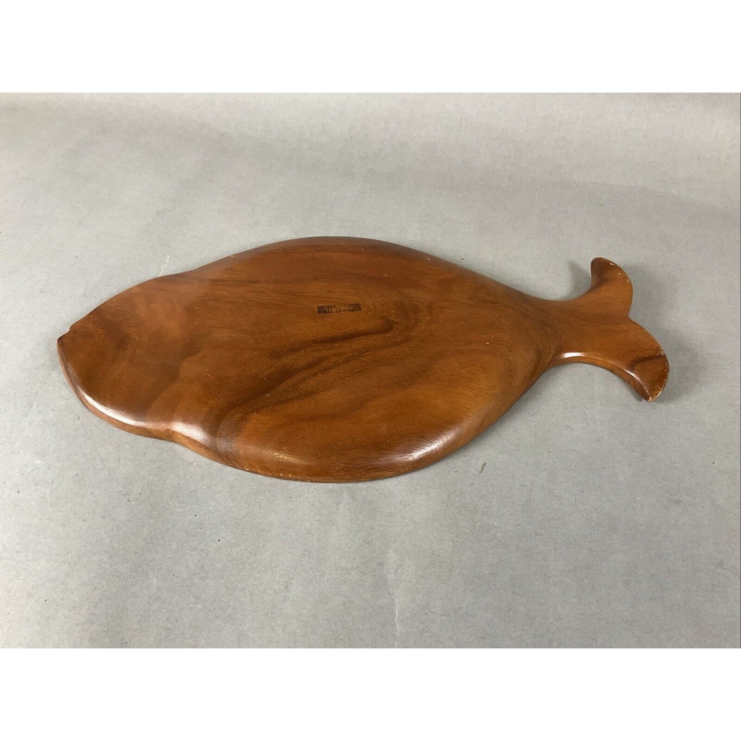 Vintage Monkey Pod Fish Dish