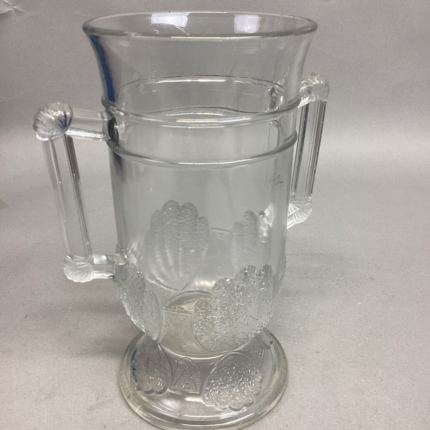 Antique 1880 EAPG Duncan & Sons Pressed Glass Shell & Tassel Spooner - 8”H