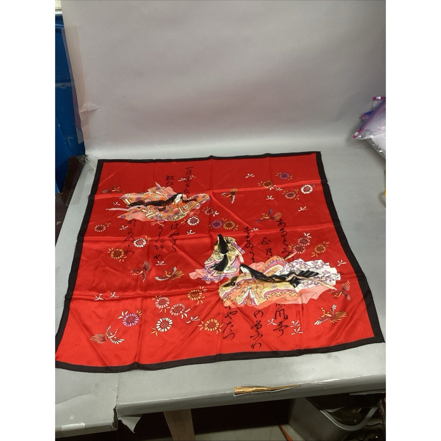 Set Of 2 Women’s Scarves And 1 Purple Flower Handkerchief