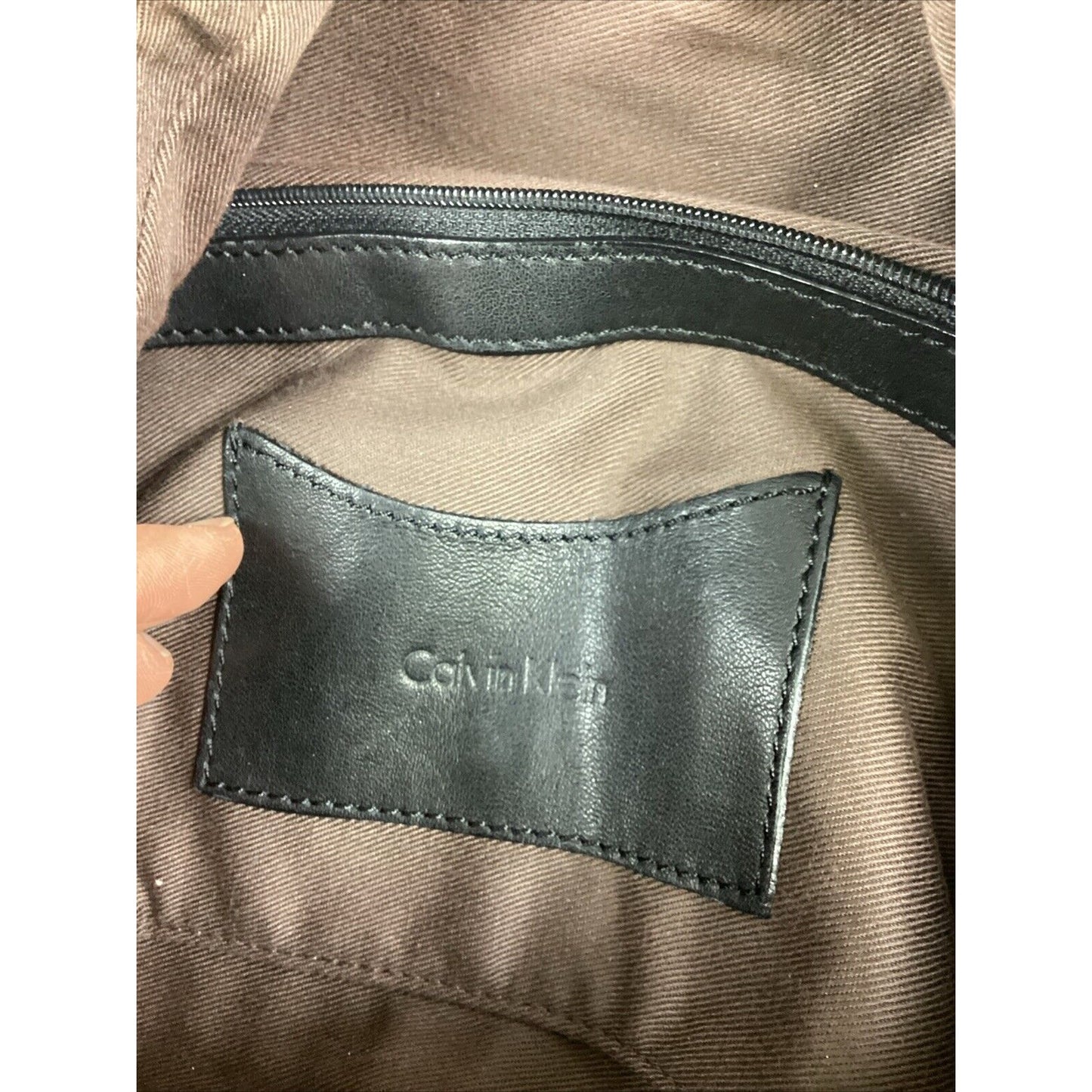 Calvin Klein Black Leather Handbag