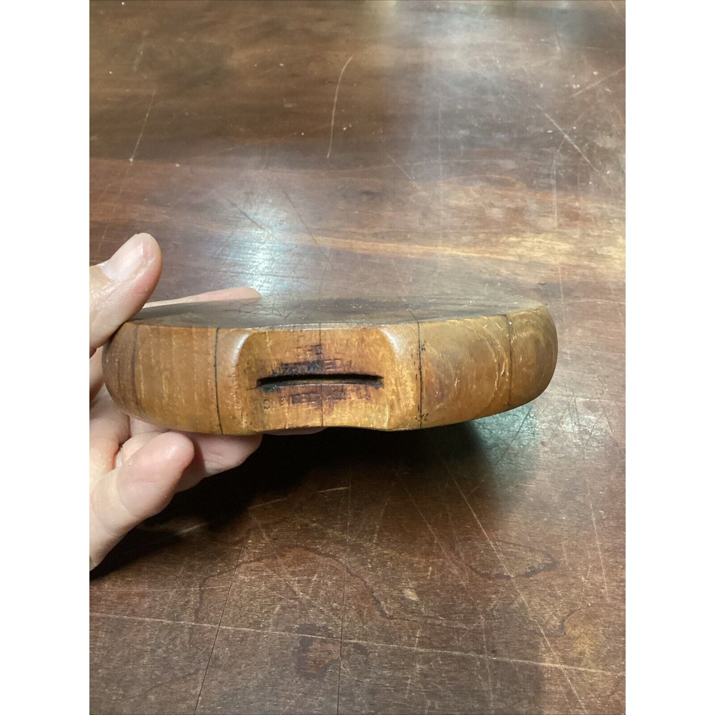 Vintage Teak Wooden Nut Cracker, Salt Cellar & Cheeseboard (no Knife)