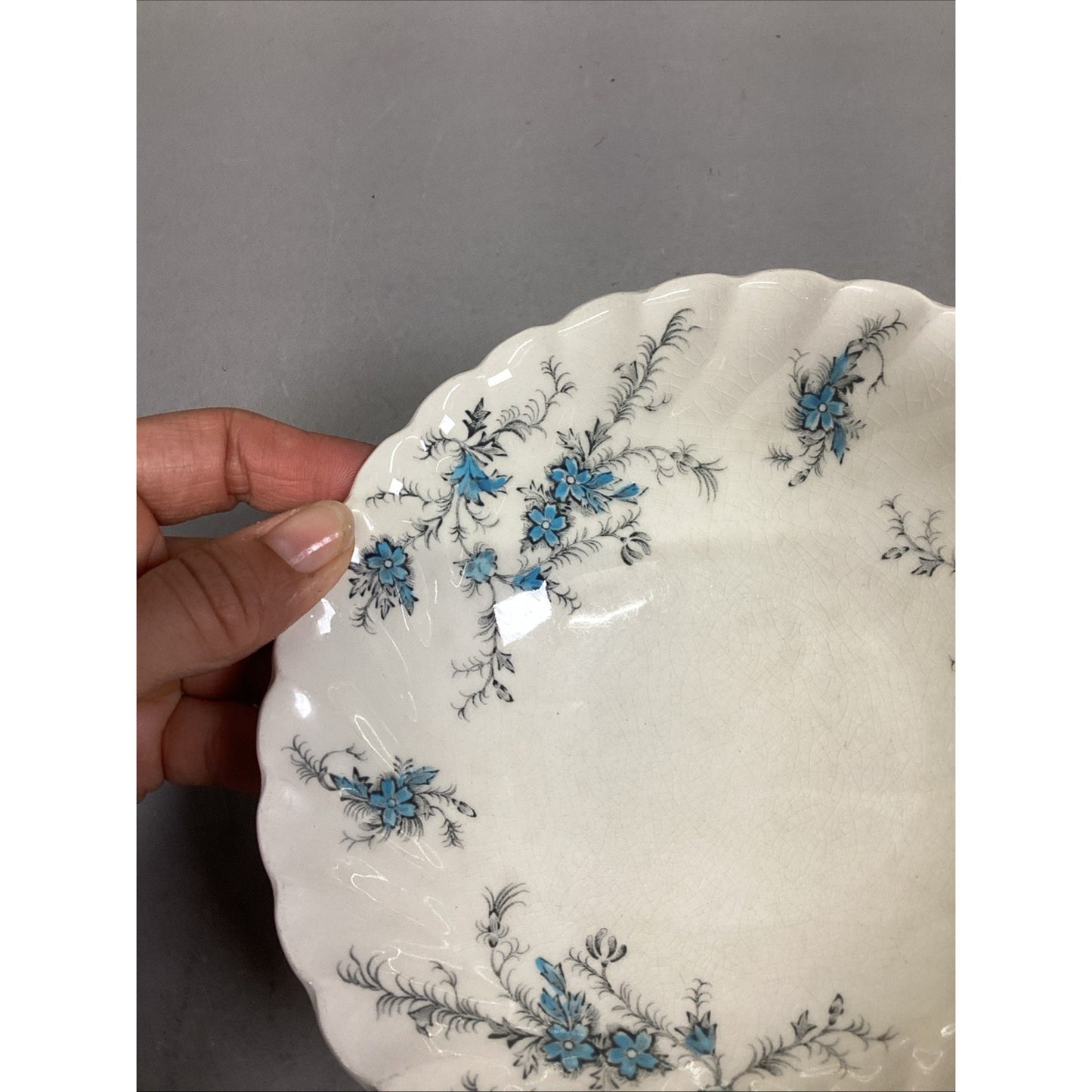 Fine Staffordshire Ware Blue Floral Bowl & Empress China Pink Floral Bowl